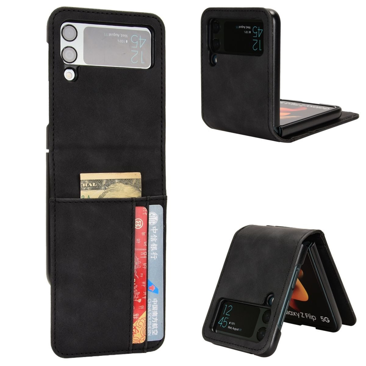 König Design Handyhülle Samsung Galaxy Z Flip4 5G, Schutzhülle Schutztasche Case Cover Etuis Wallet Klapptasche Bookstyle
