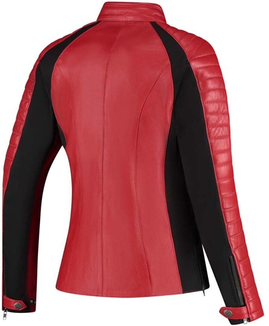 Rusty Stitches Motorradjacke Donna Damen Motorrad Lederjacke herausnehmbares Innenfutter