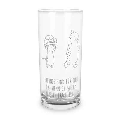 Mr. & Mrs. Panda Glas 400 ml Schildkröte Maus - Transparent - Geschenk, Wasserglas, Wasserg, Premium Glas, Exklusive Gravur