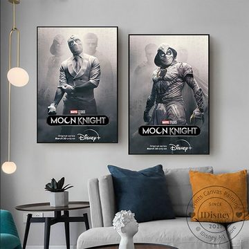 TPFLiving Kunstdruck (OHNE RAHMEN) Poster - Leinwand - Wandbild, Marvel Moon Knight - Mond Ritter - (Leinwand Wohnzimmer, Leinwand Bilder, Kunstdruck), Leinwand bunt - Größe 20x30cm