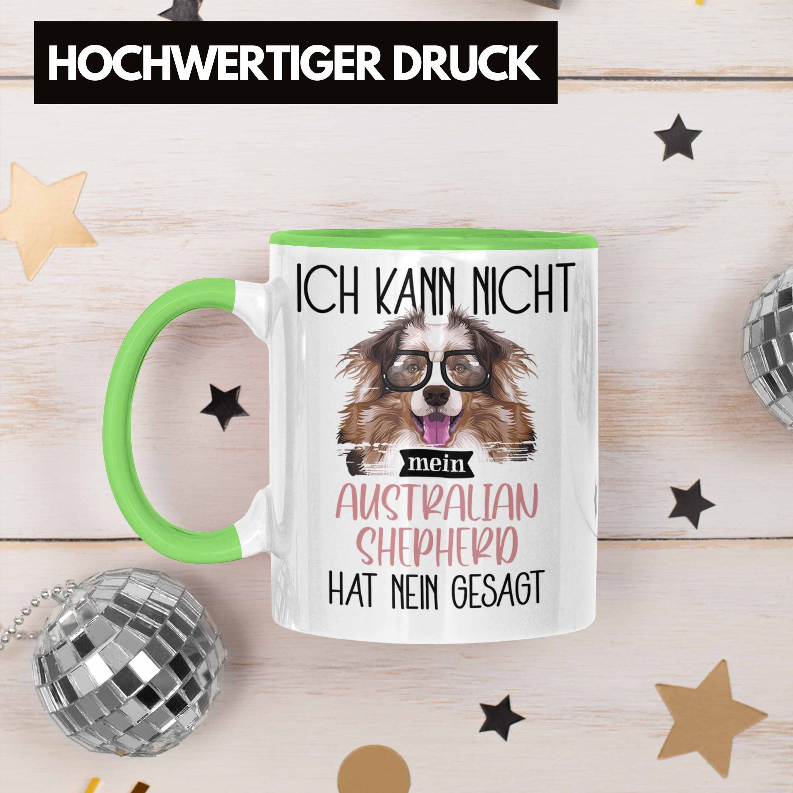 Lustiger Grün Besitzer Tasse Australian Geschenk Trendation Shepherd Spruch Geschenkid Tasse