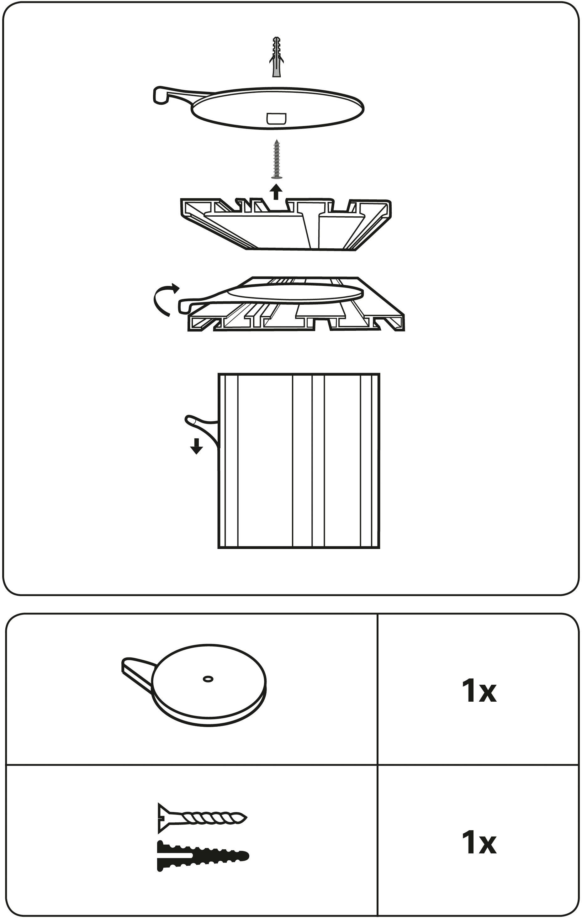 GARDINIA Deckenträger für Sichtschutz inkl. Befestigungsmaterial, günstig online kaufen