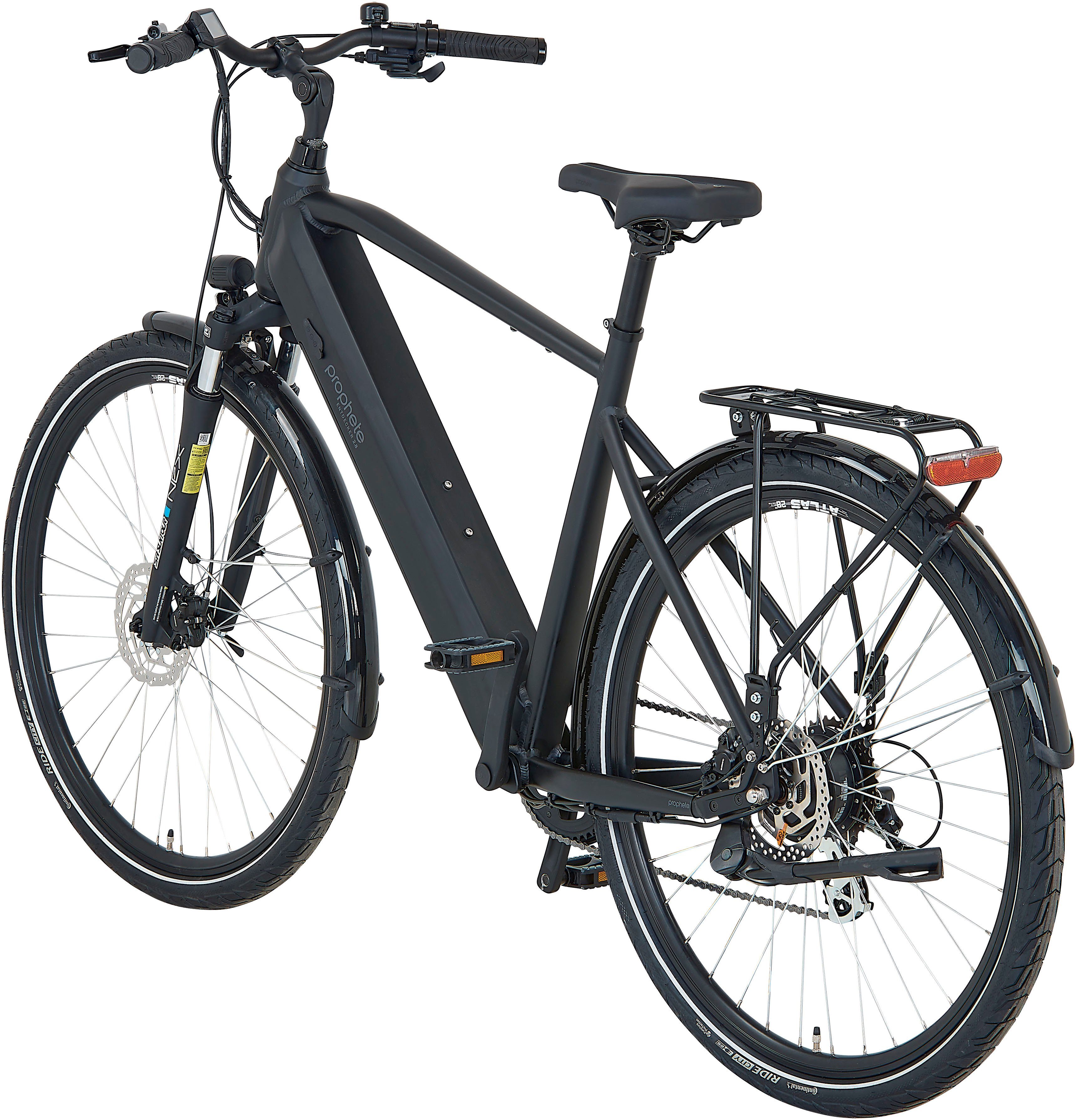 Prophete E-Bike Trekkingrad Entdecker 2.8, 8 Gang Shimano Altus Schaltwerk, Kettenschaltung, Heckmotor, 540 Wh, Pedelec, Elektrofahrrad für Herren