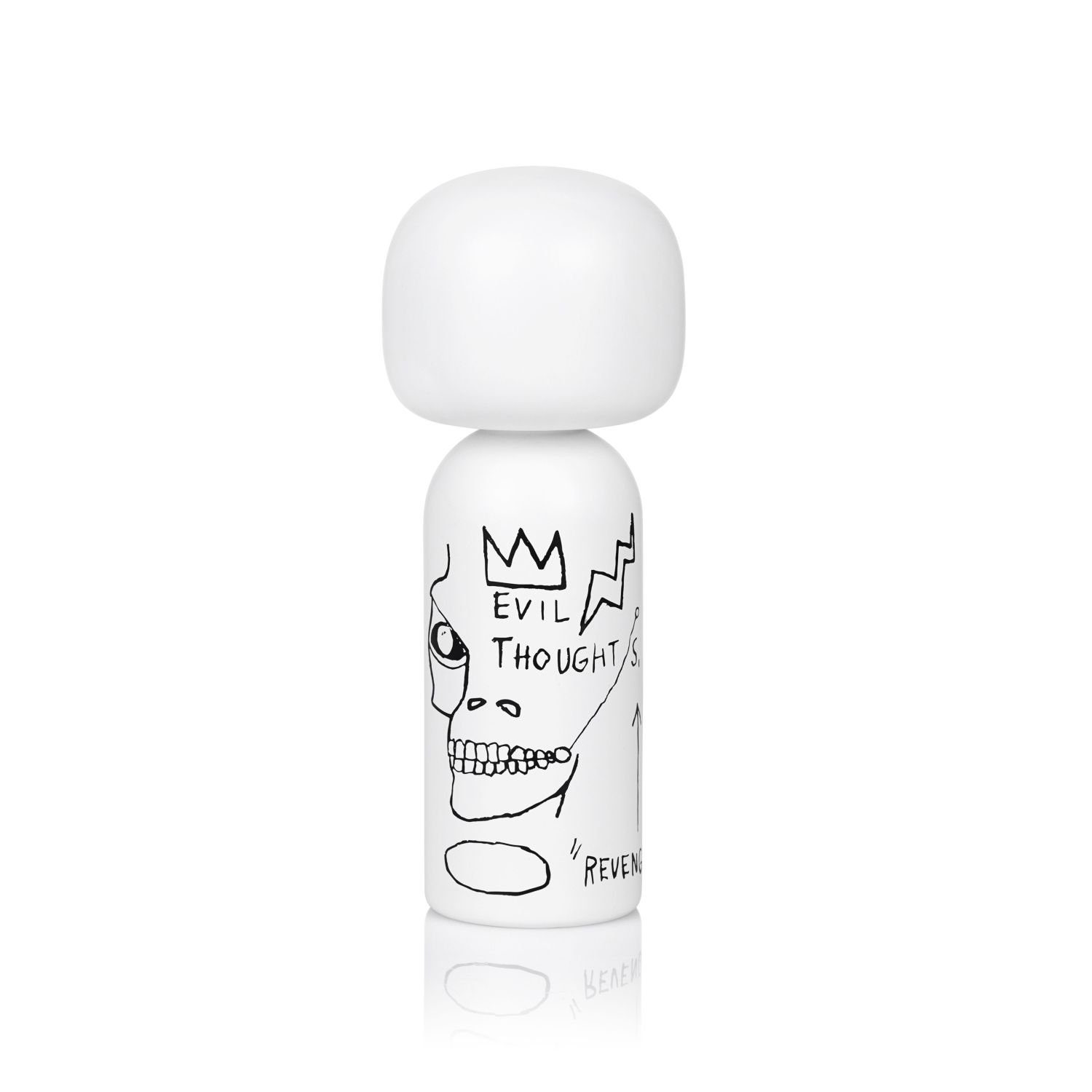 Lucie Kaas Dekofigur Sketch.inc Kokeshi Doll Jean-Michel Basquiat Evil Thoughts White