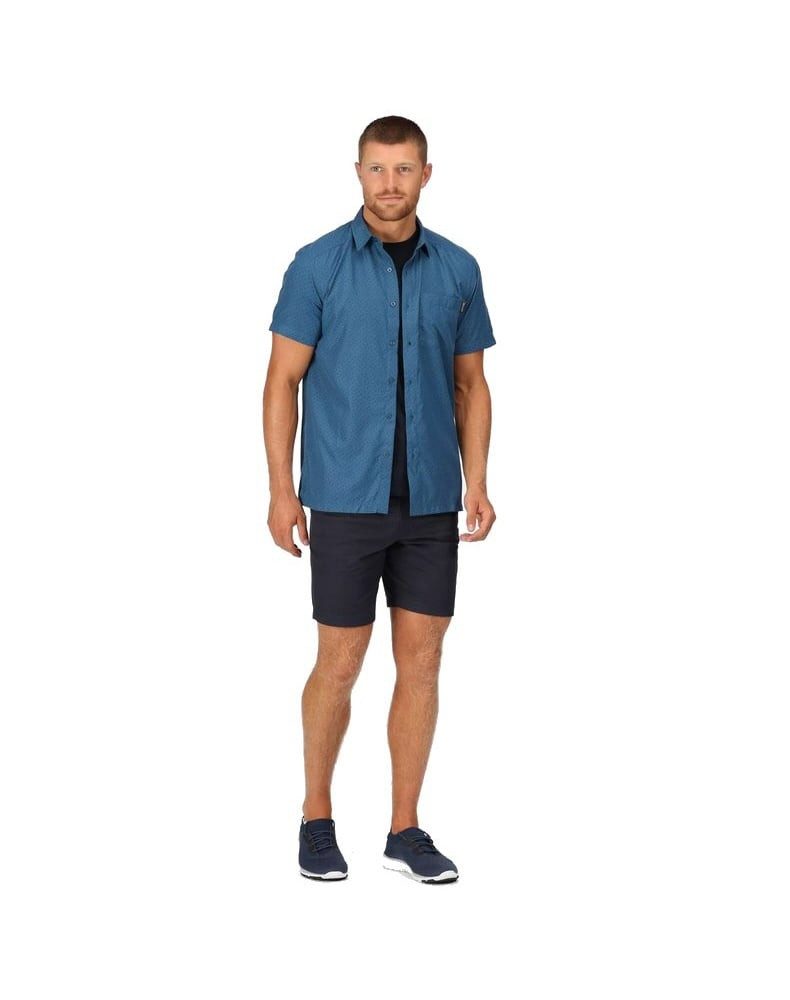 Regatta Kurzarmhemd Mindano VII (schnelltrocknend, atmungsaktiv) royalblau Herren