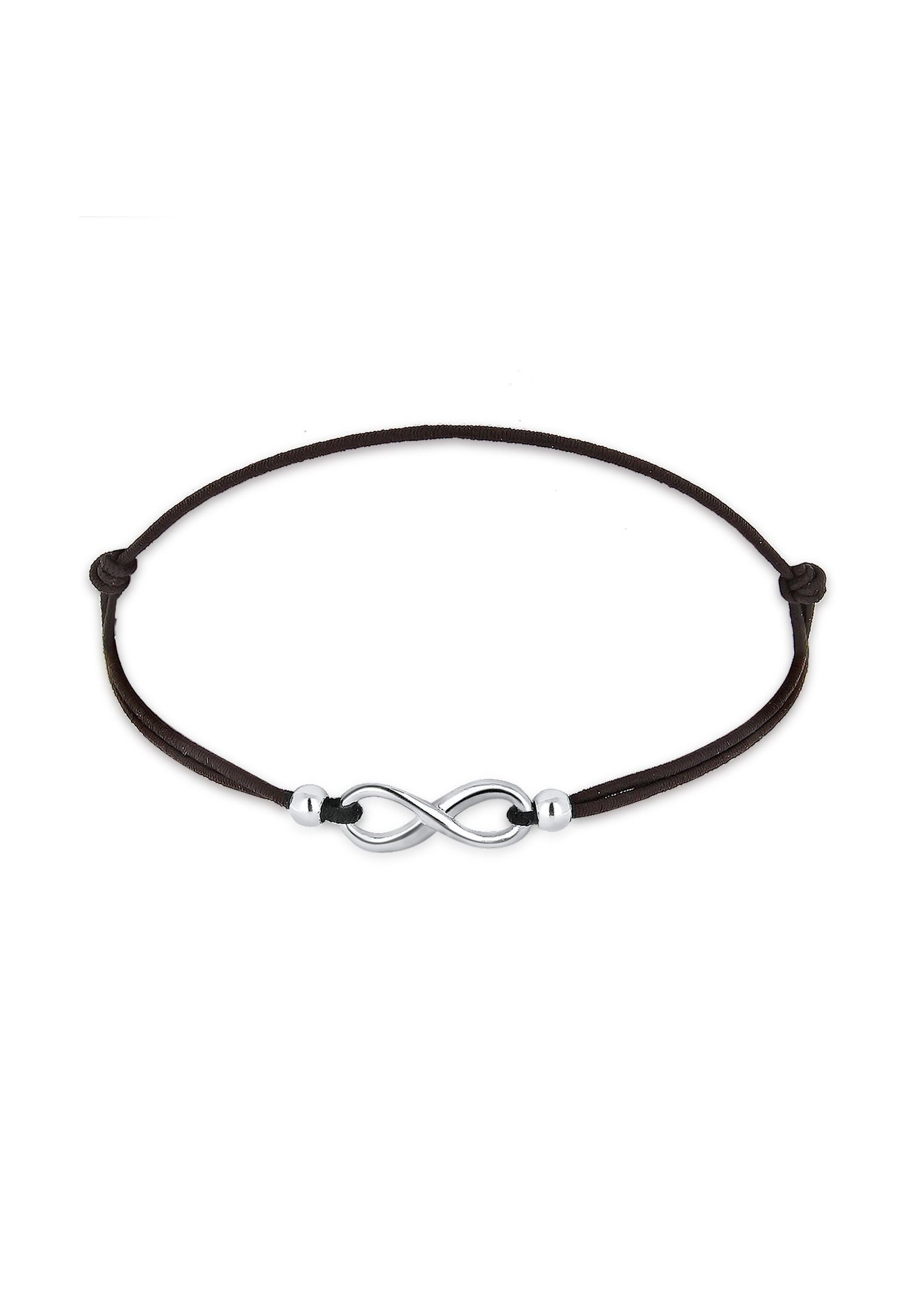 Elli Armband Infinity Liebe Trend Symbol Elastisch 925 Silber, Infinity Schwarz