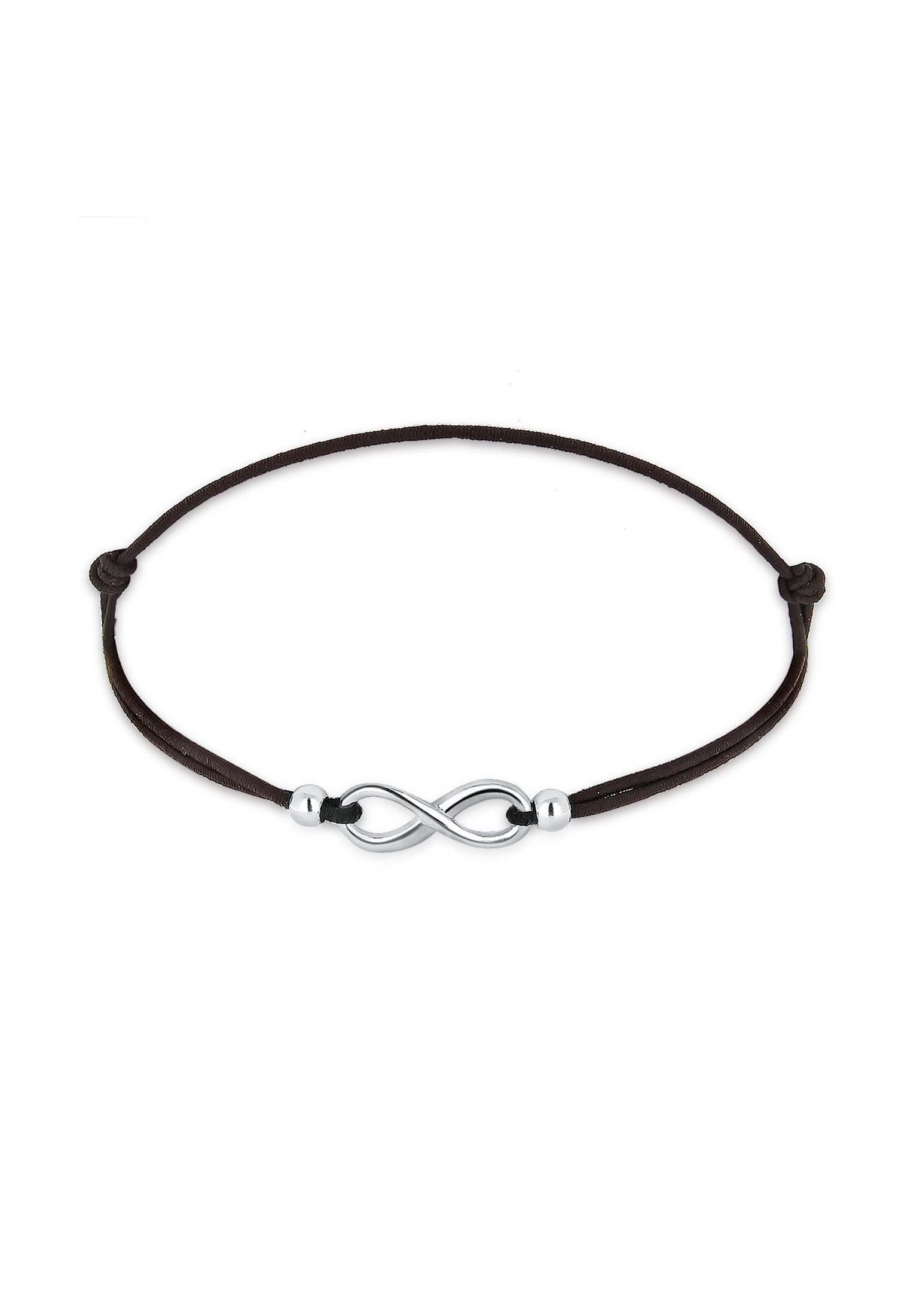 Liebe Elastisch Armband 925 Elli Symbol Trend Infinity Silber, Infinity Schwarz