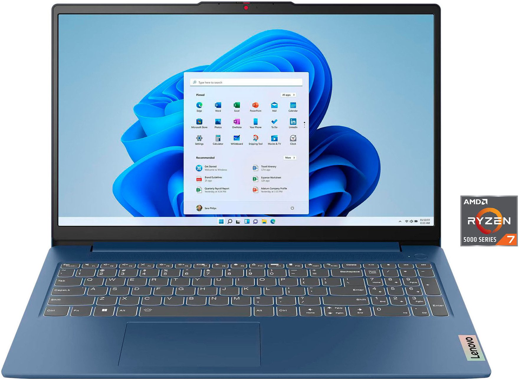 Lenovo IdeaPad Slim 3 15ABR8 Notebook (39,6 cm/15,6 Zoll, AMD Ryzen 5 5625U, Radeon Graphics, 512 GB SSD)