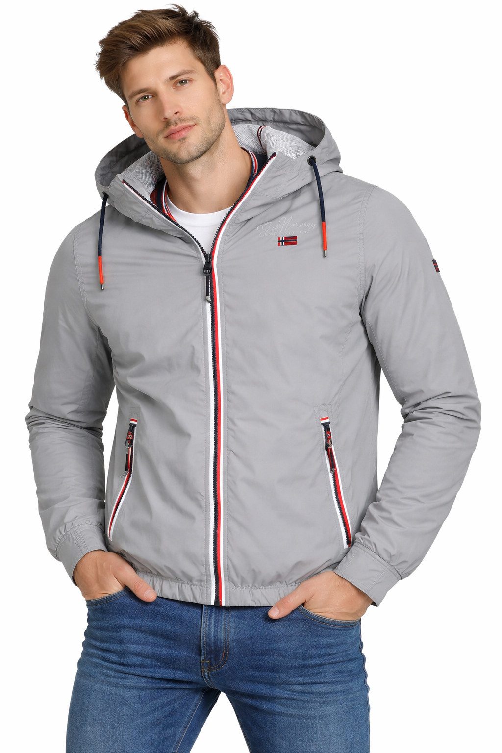 Geographical Norway Regenjacke Herren Jacke Übergangsjacke Steppjacke Outdoor Frühlings Jacke Sommer
