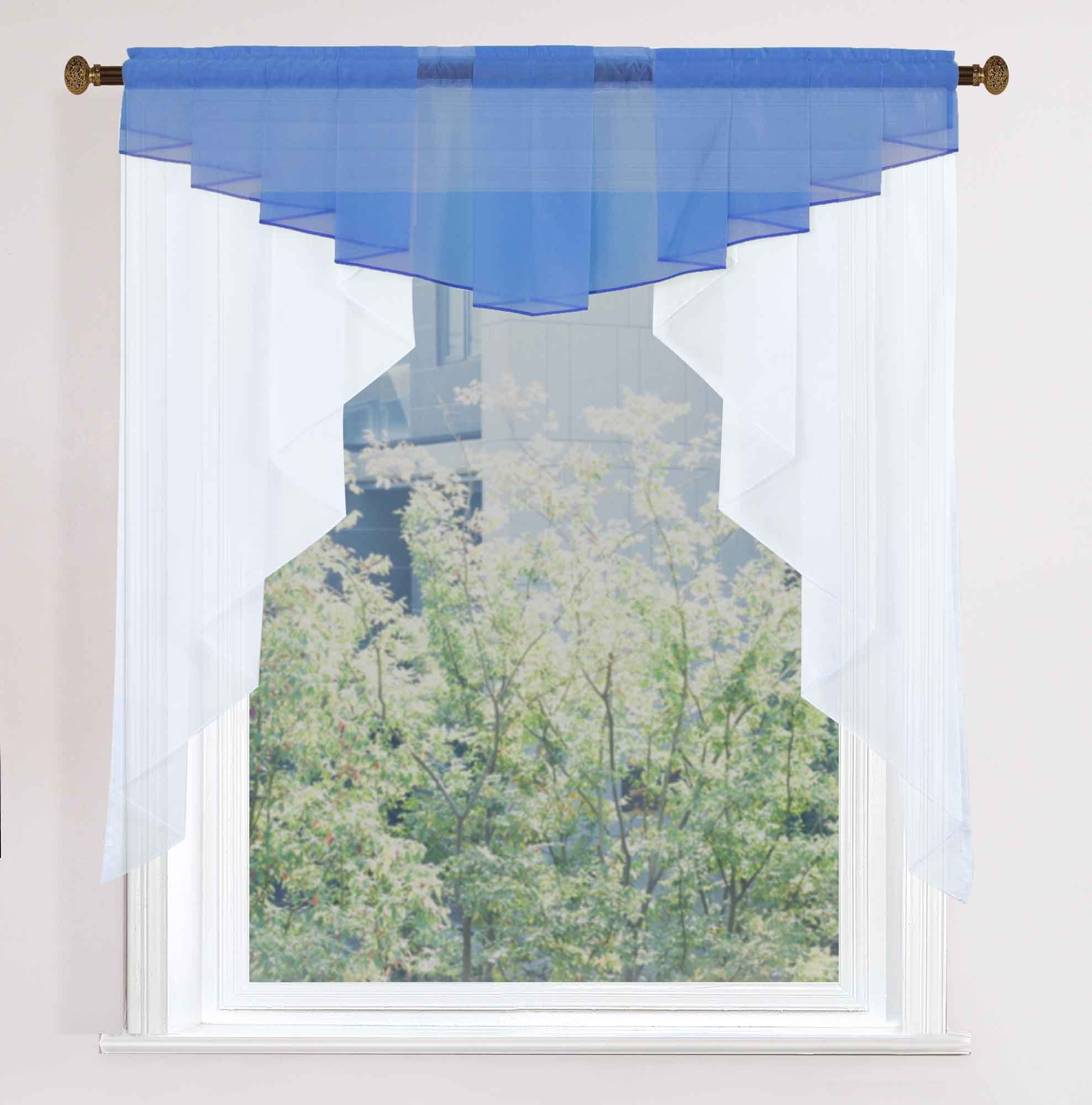 Gardinenbox Scheibengardine, Stangendurchzug, transparent, Voile, M-Bogen Universalband Kurzgardine