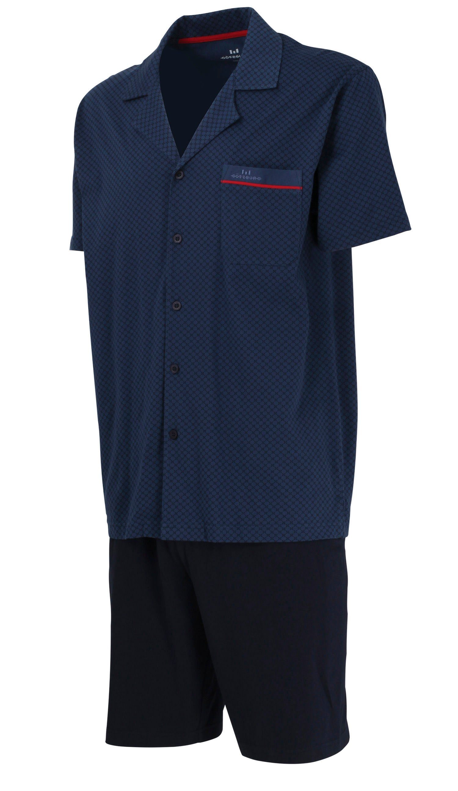 GÖTZBURG Pyjama geknöpft kurz Baumwolle auch große Größen günstig online kaufen