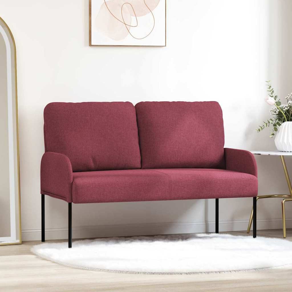 vidaXL Sofa Sofas mit Kissen 110cm Weinrot Sperrholz, 1 Teile – Bild 2 von 5