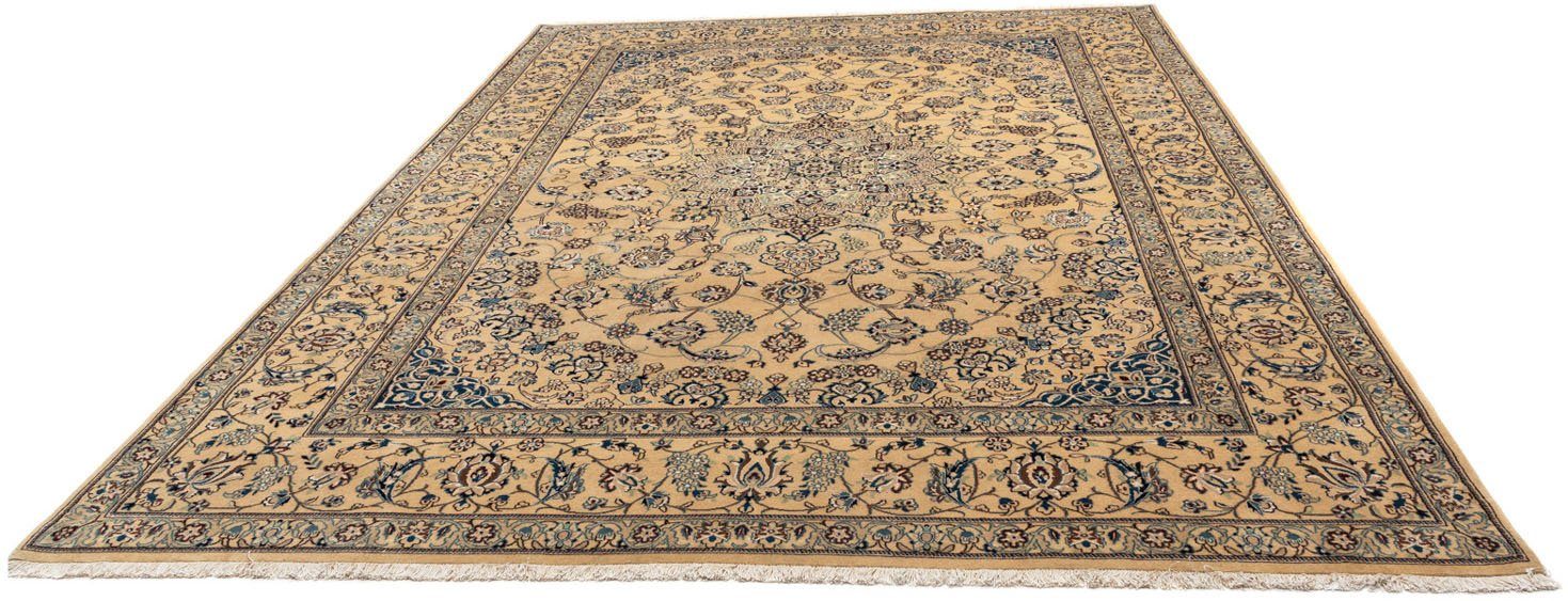 Wollteppich Nain 9la Medaillon Marrone chiaro 343 x 242 cm, morgenland, rechteckig, Höhe: 6 mm, Unikat mit Zertifikat