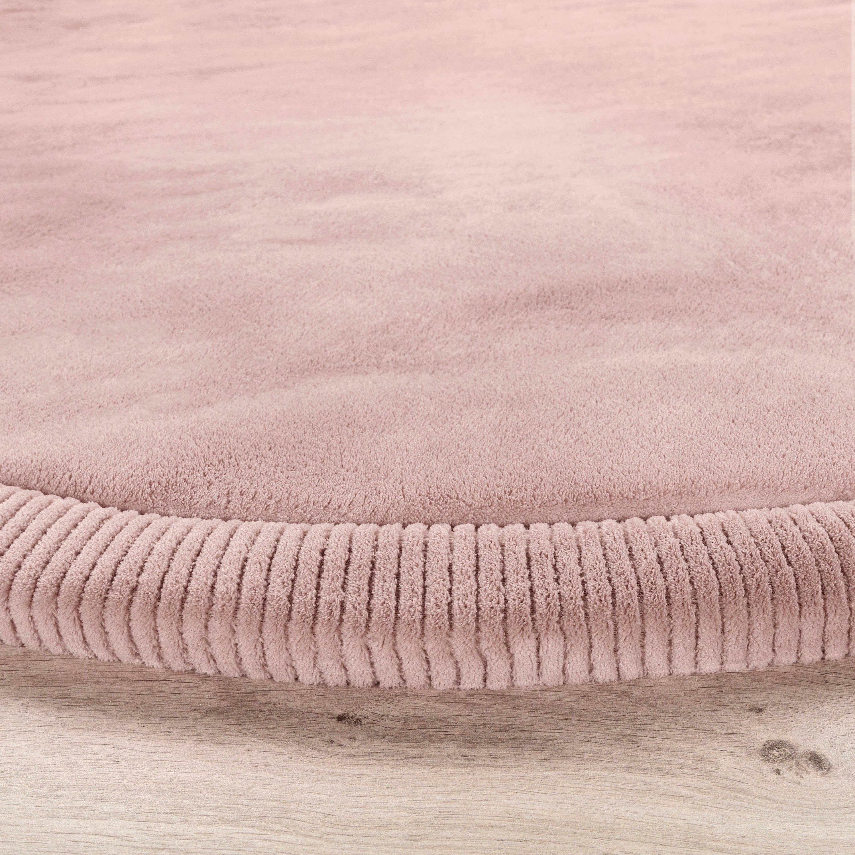 Paco Home Teppich Tatami 475, rund, Höhe: 24 mm, Kurzflor, Uni Farben, mit Memory Foam, waschbar