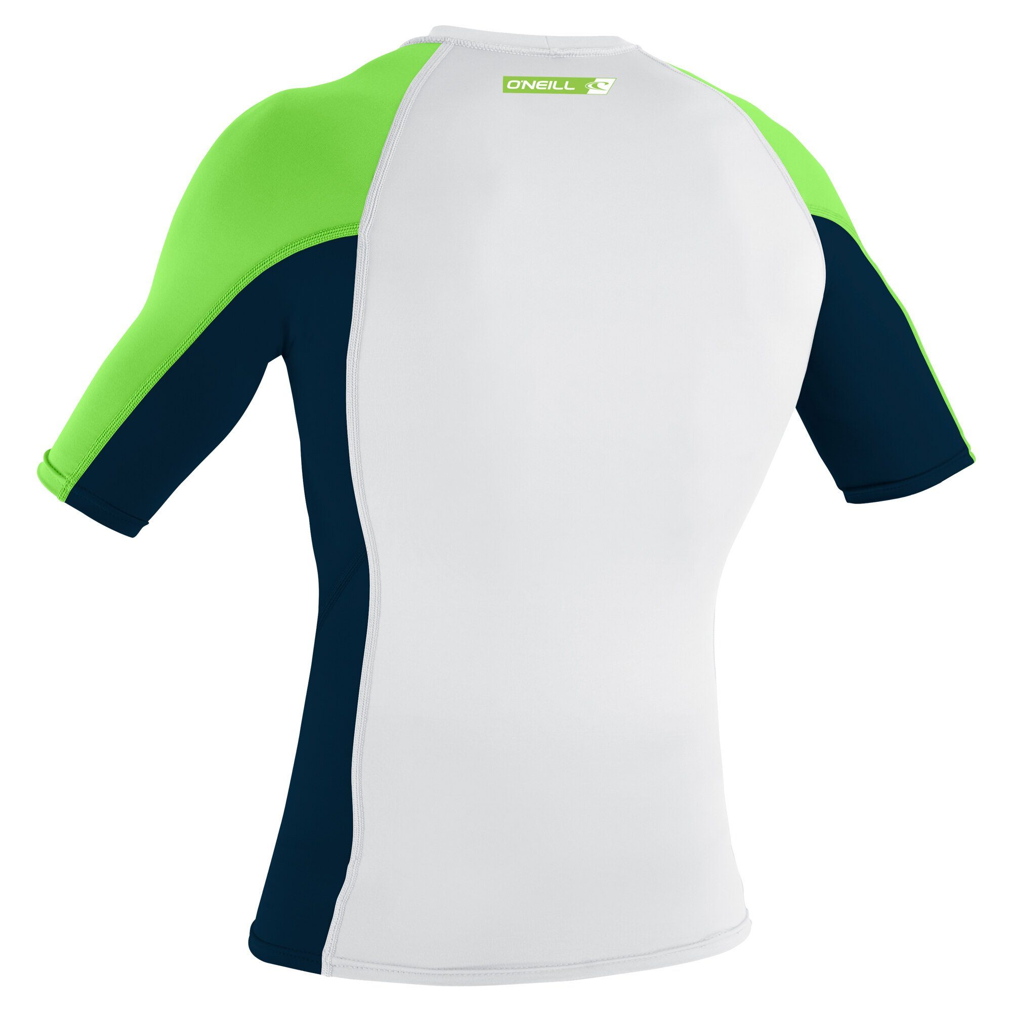 (1-tlg) O'Neill Rash S/S Premium Skins Herren Guard WHITE/ABYSS/DAYGLO O'Neill Rash Guard