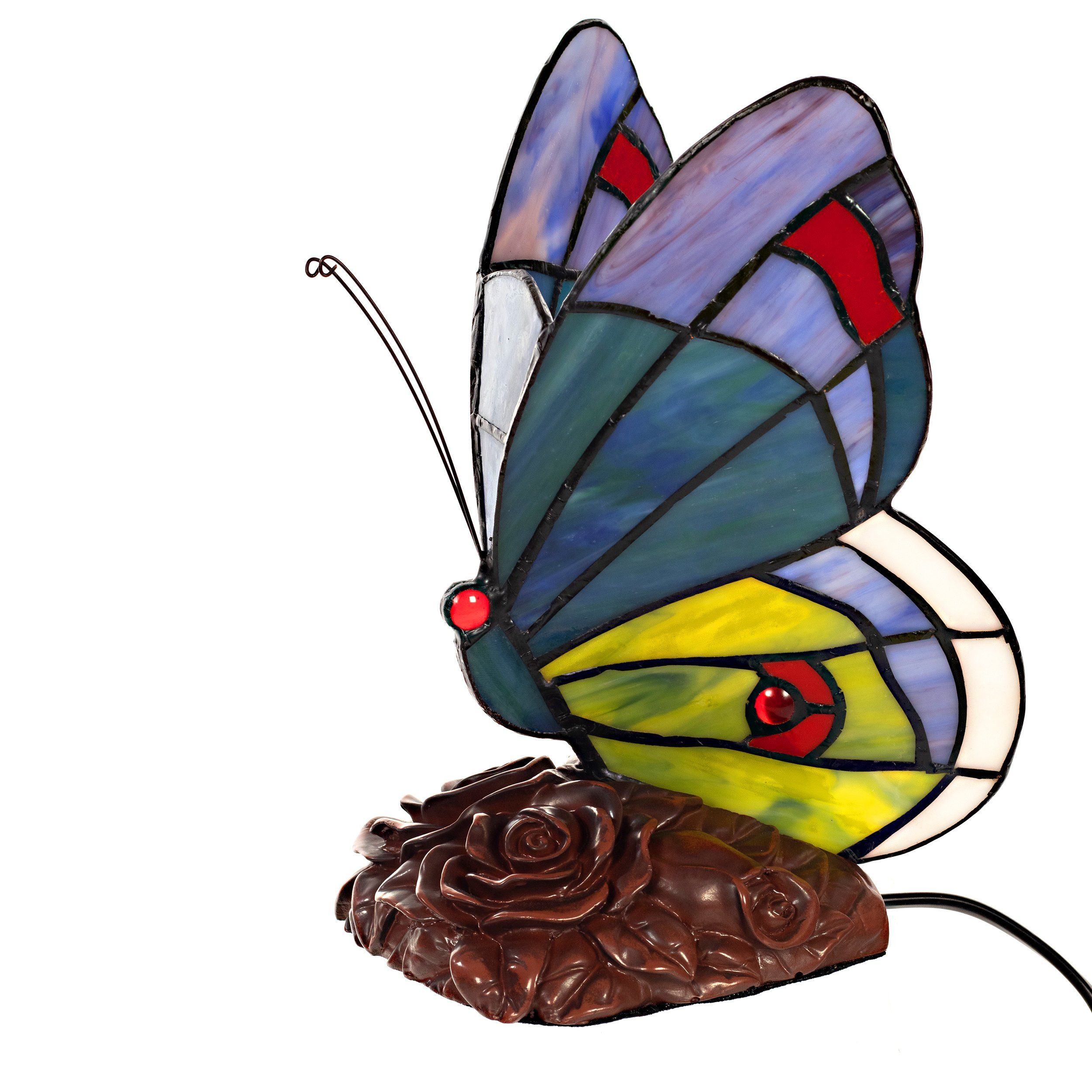 BIRENDY Stehlampe Tischlampe Tiffany-Style Schmetterling 201 Leuchte Dekora günstig online kaufen
