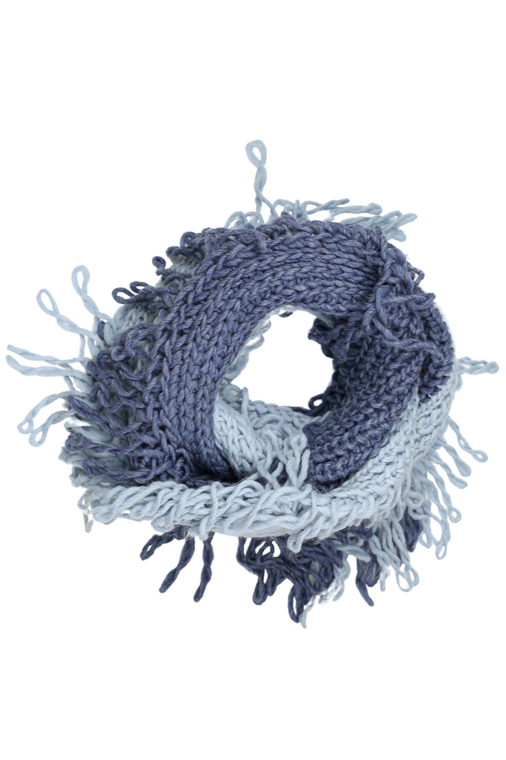 COLLEZIONE ALESSANDRO Loop Wuschel, (1-St), zweifarbig, Made in Italy, kuschelweich