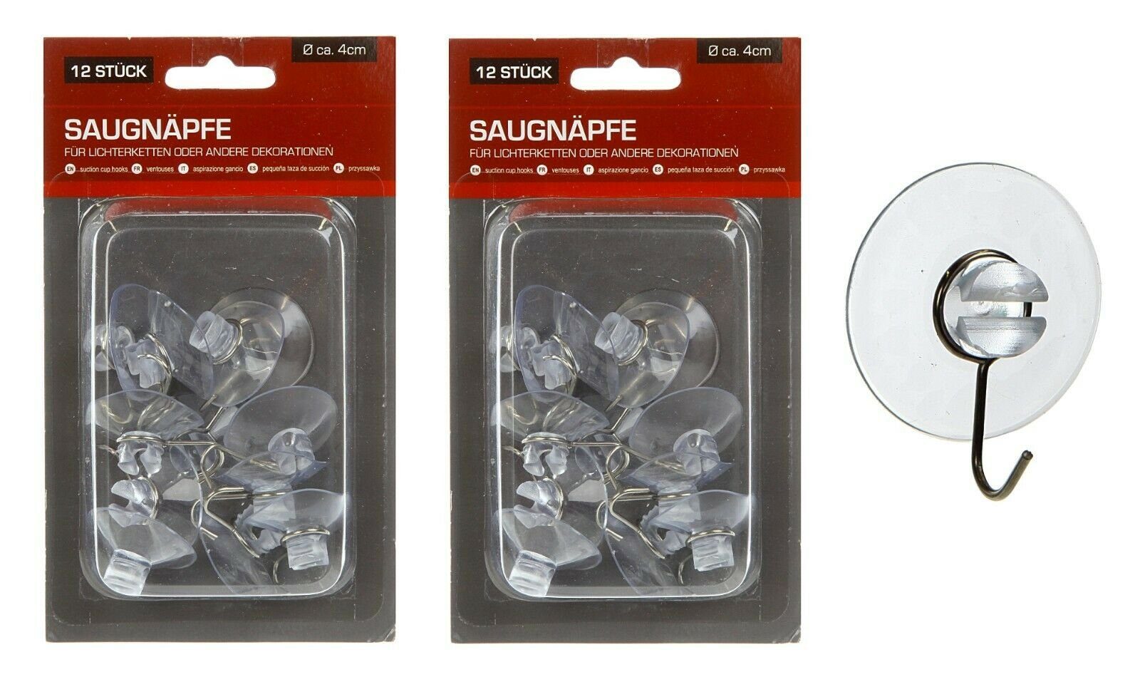 Meinposten Saugnapfträger 24 Saugnäpfe Haken transparent günstig online kaufen