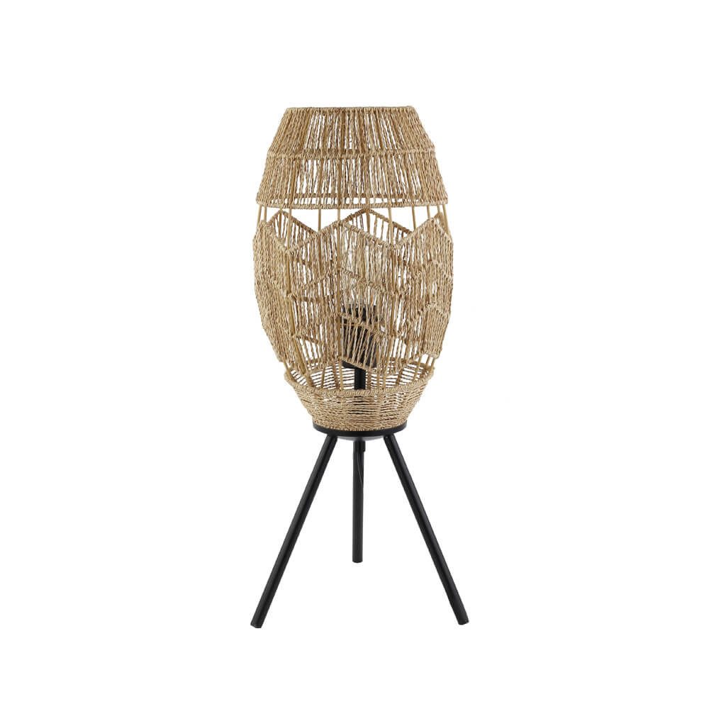 HOME DELUXE Schreibtischlampe Leuchte aus Jute KIKO - 27 x 24 x 60 cm, Lamp günstig online kaufen