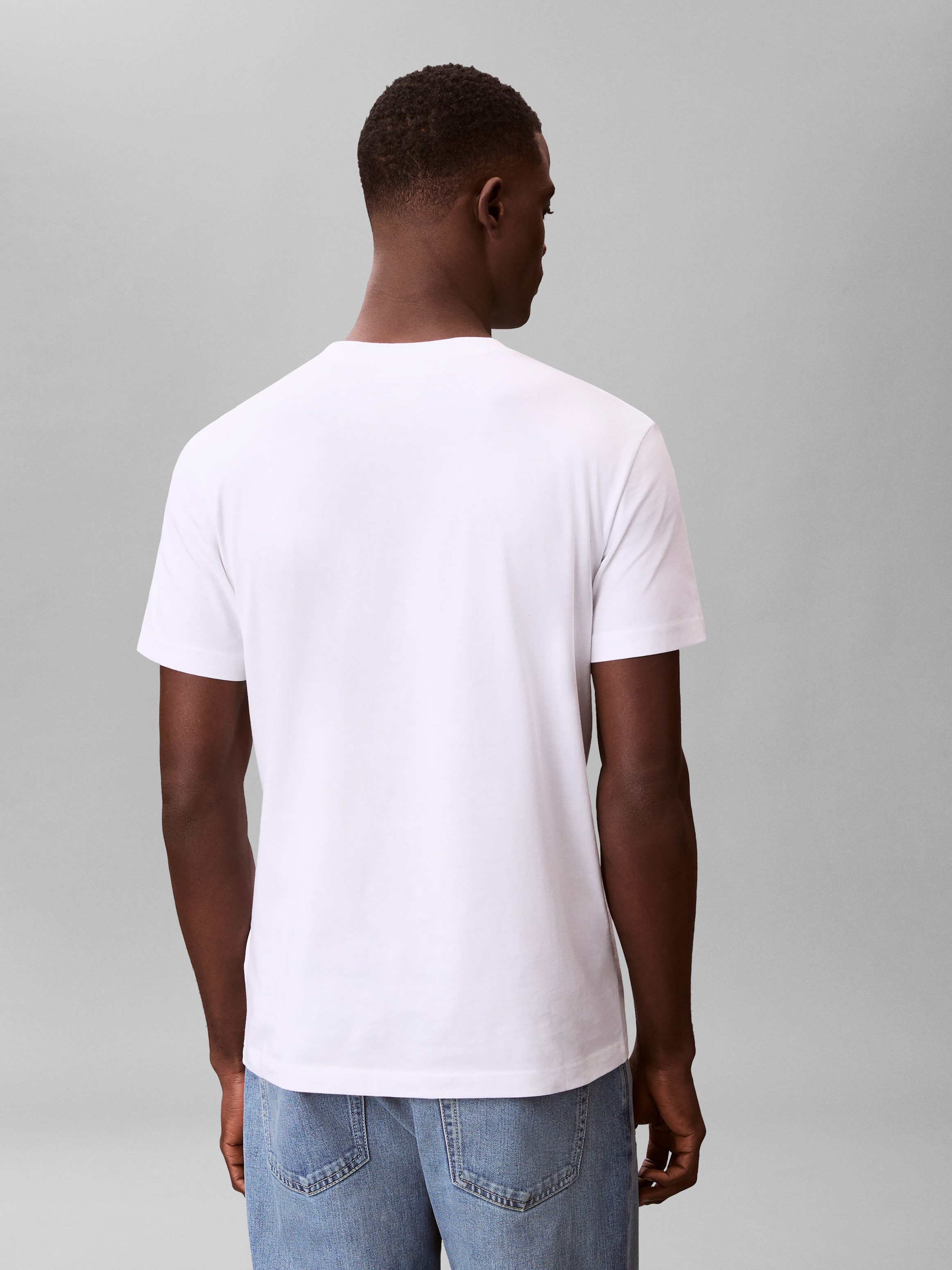 Calvin Klein Jeans T-Shirt Rundhalsausschnitt, Regular Fit, 2-farbiger Logo günstig online kaufen