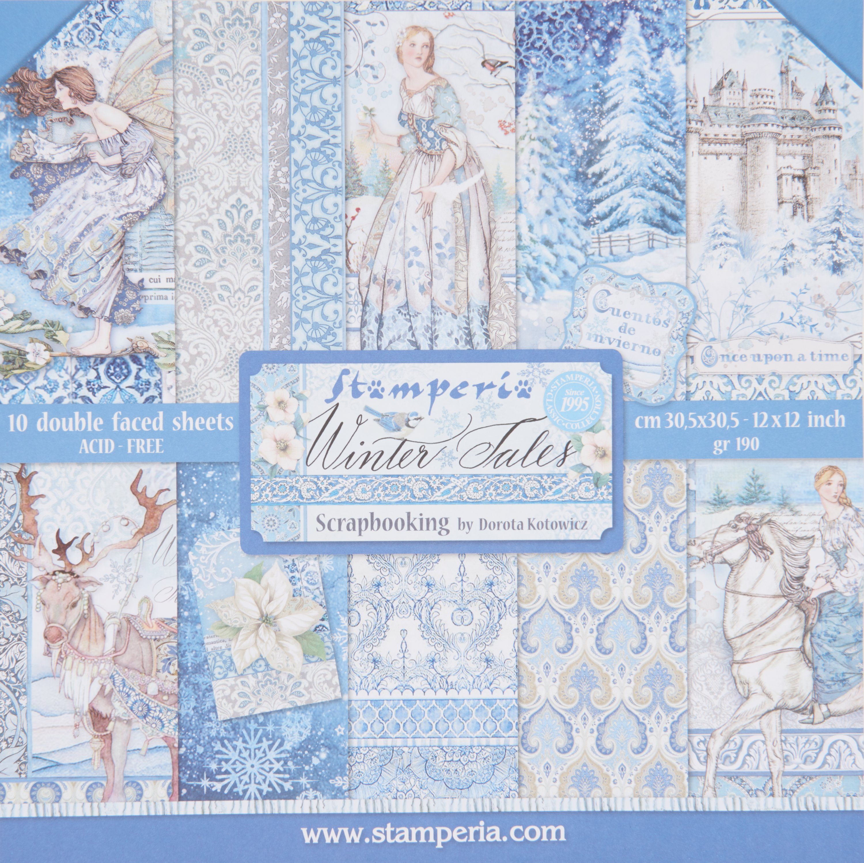 Stamperia Motivpapier Winter Tales, 10 30,5 Bogen, x 30,5 cm