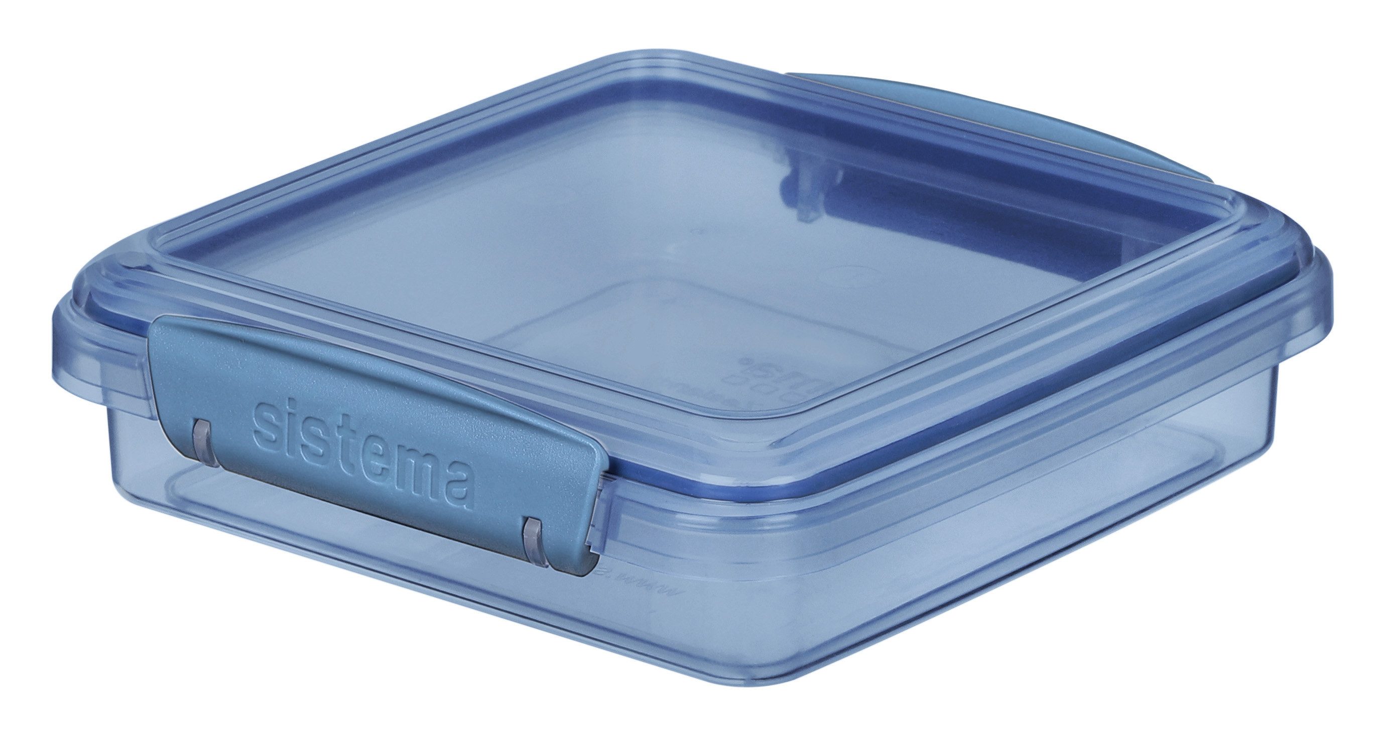 sistema Lunchbox Sistema 450ml Sandwich Box - recycled PP - Mountain Blue
