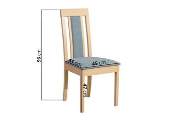 MOEBLO Stuhl TORMO 11 (Esszimmerstuhl Polsterstühle, Holzstühle, Esszimmerstühle, Massivholz), (BxHxT): 45x96x41cm