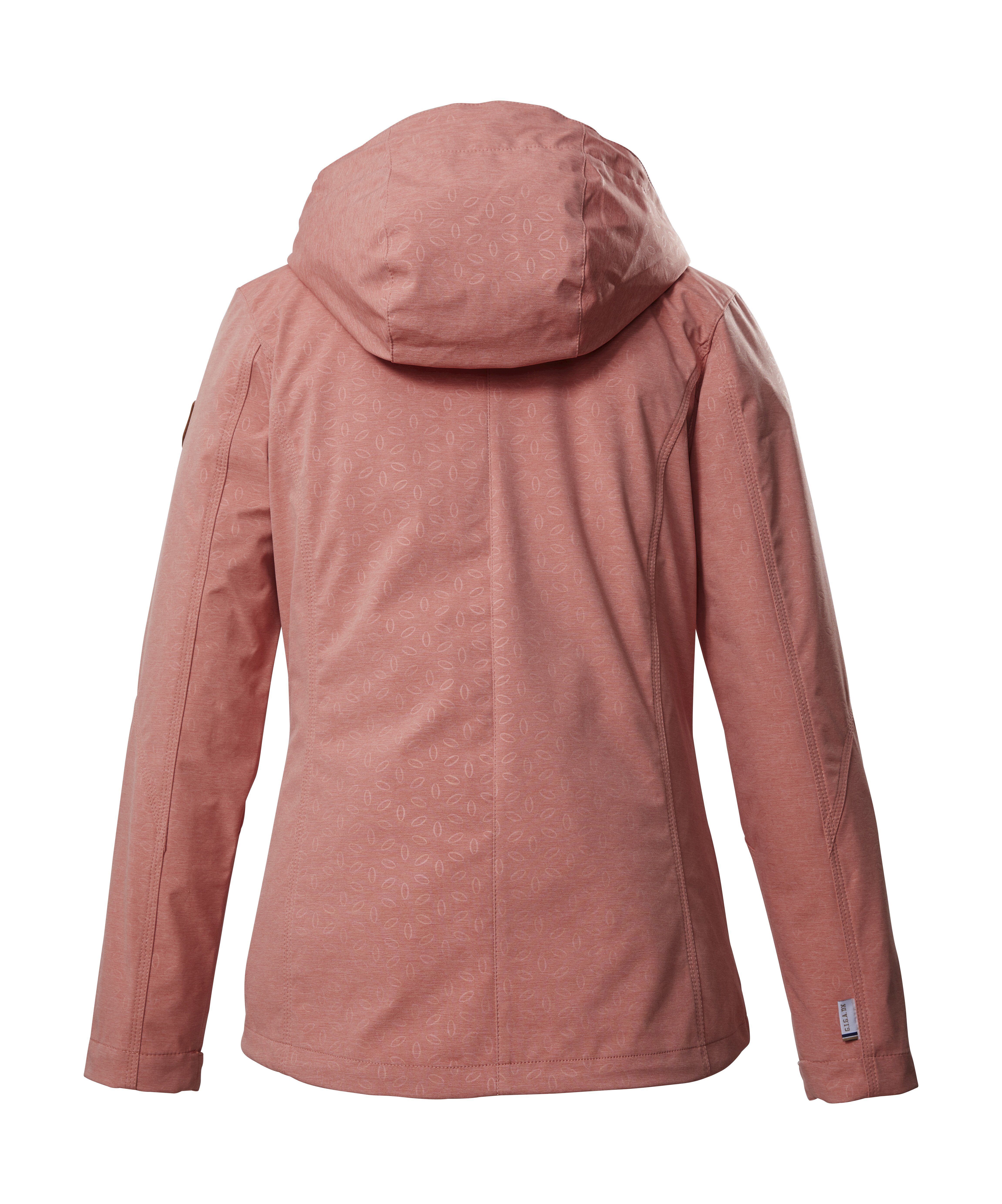 G.I.G.A. DX by killtec Softshelljacke GS 141 WMN SFTSHLL JCKT Softshelljacke mit floralem Muster, wasserabweisend, abnehmbare Kapuze