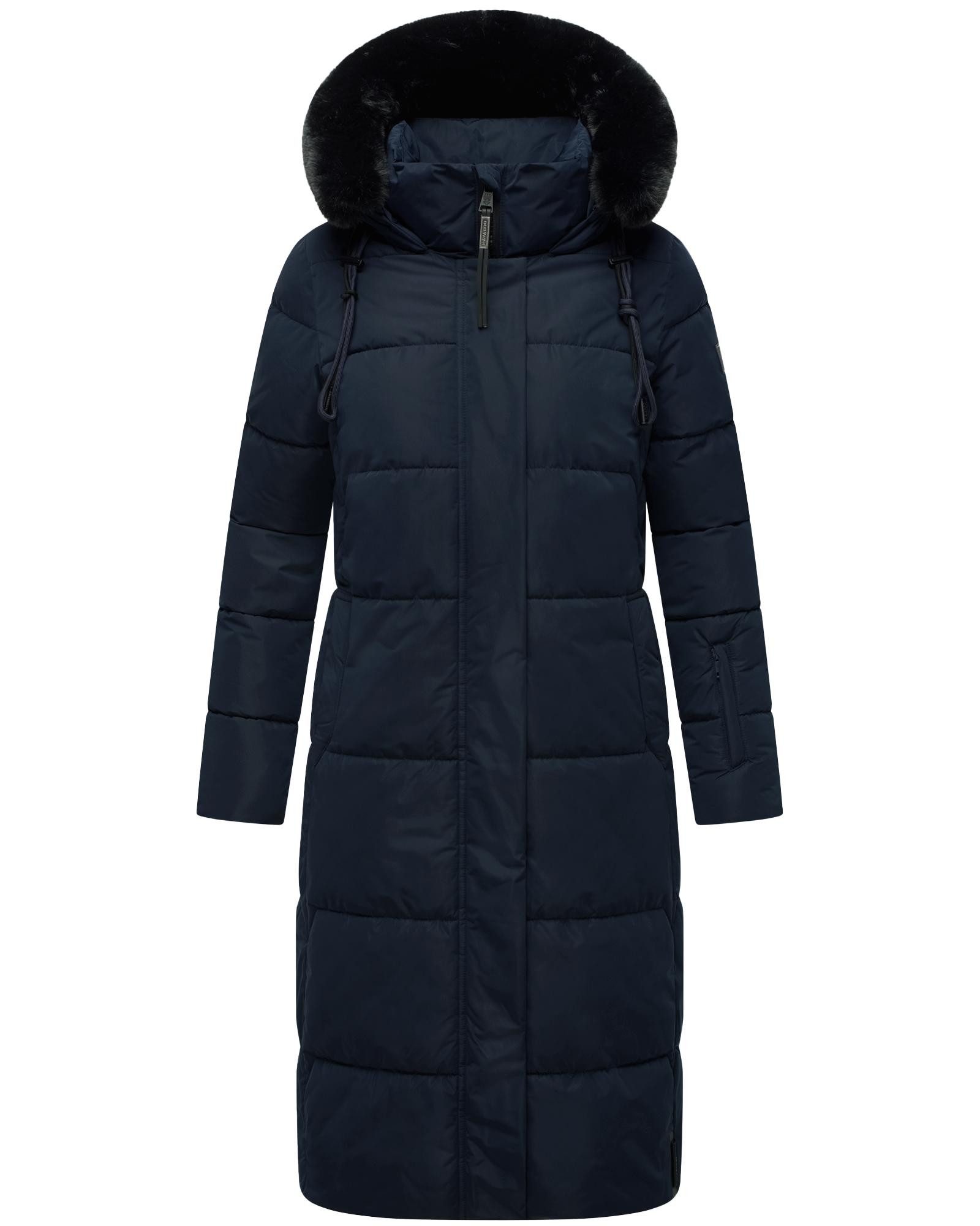 Navahoo Steppmantel Blitzliebe XIV Wintermantel mit Kunstfell-Kapuze