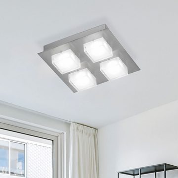 WOFI LED Deckenleuchte, LED-Leuchtmittel fest verbaut, Warmweiß, Deckenleuchte LED 4 Flammig Wohnzimmerlampe Decke Modern