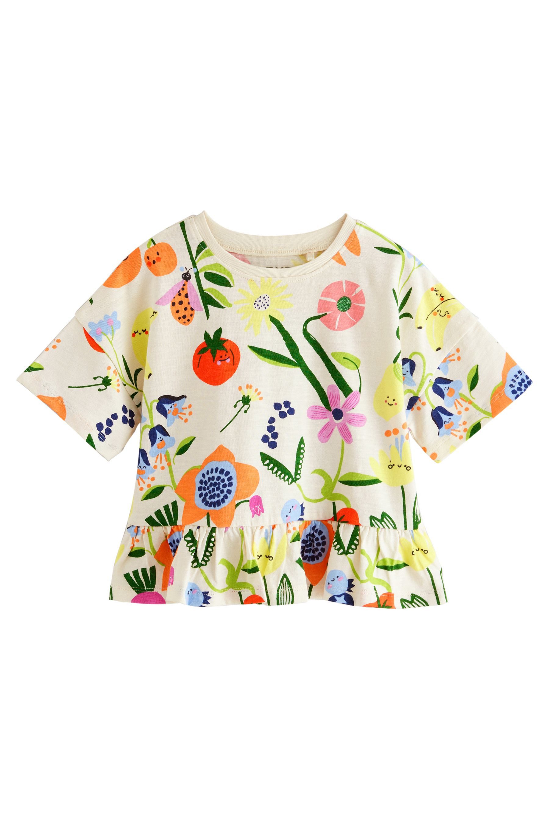 Next Schößchenshirt Kurzarmshirt mit Schößchen aus günstig online kaufen