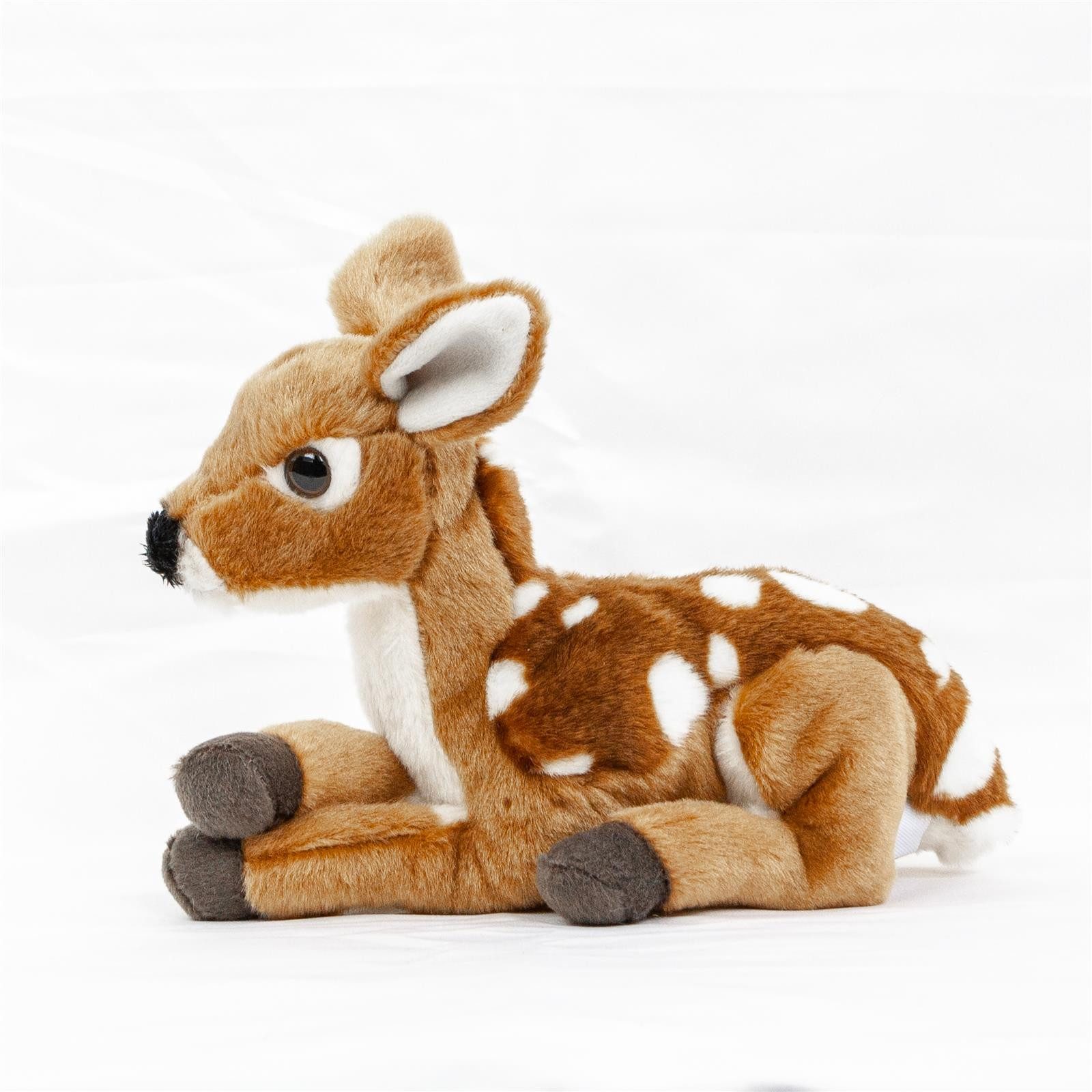Uni-Toys Kuscheltier Rehkitz braun mit Flecken liegend 22 cm Plüschreh (Stoffreh, Plüschtier, Stofftier)