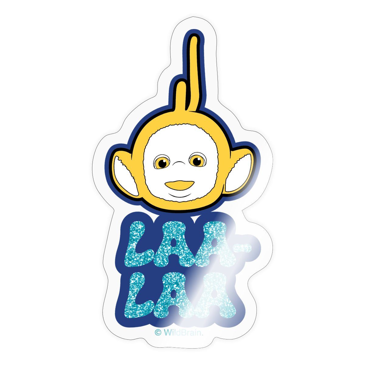 Spreadshirt Aufkleber Teletubbies Laa-Laa Mit Glitzer-Design Sticker Aufkleber