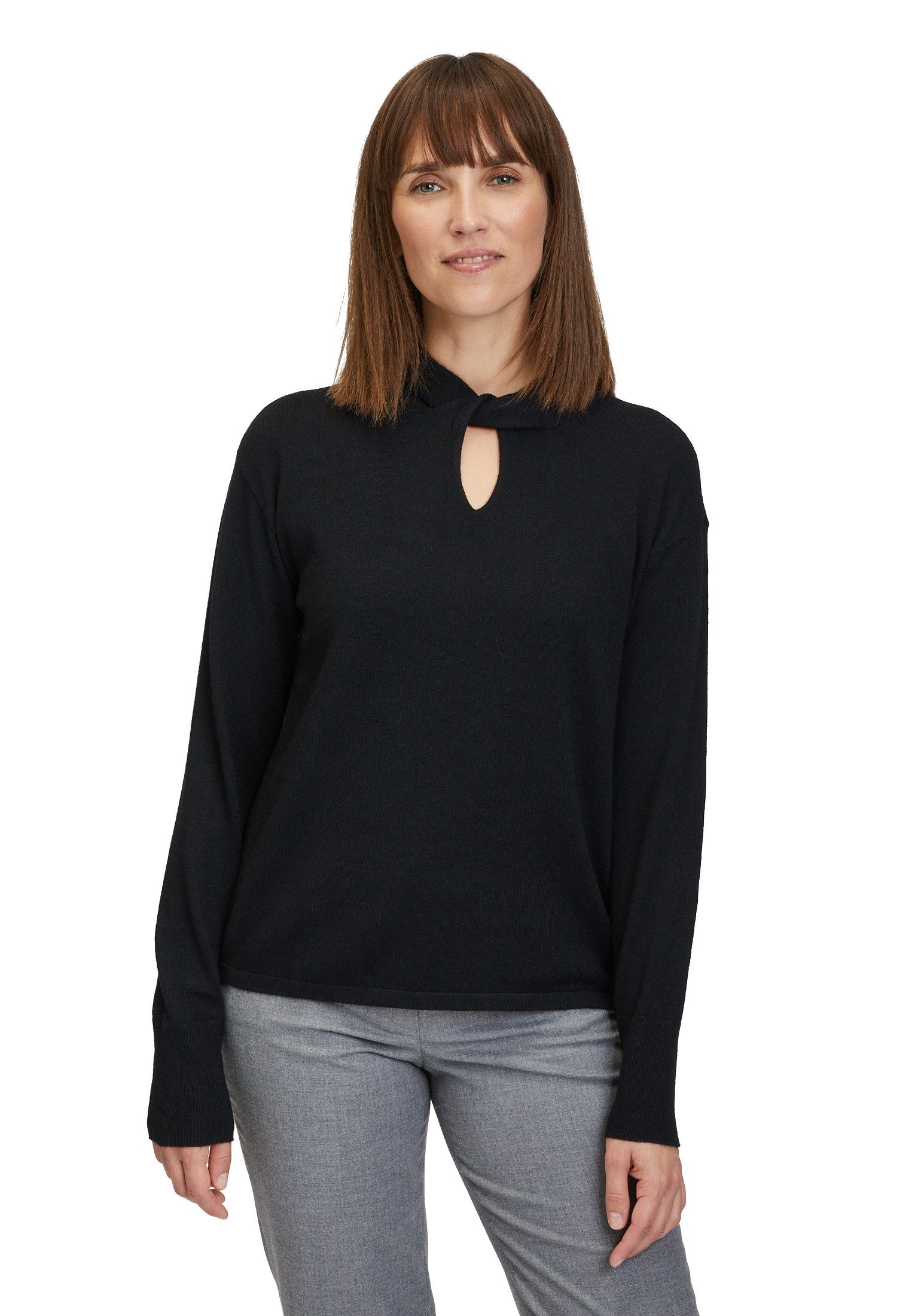 Strickpullover Betty Barclay Feinstrickpullover mit Schleifenknoten
