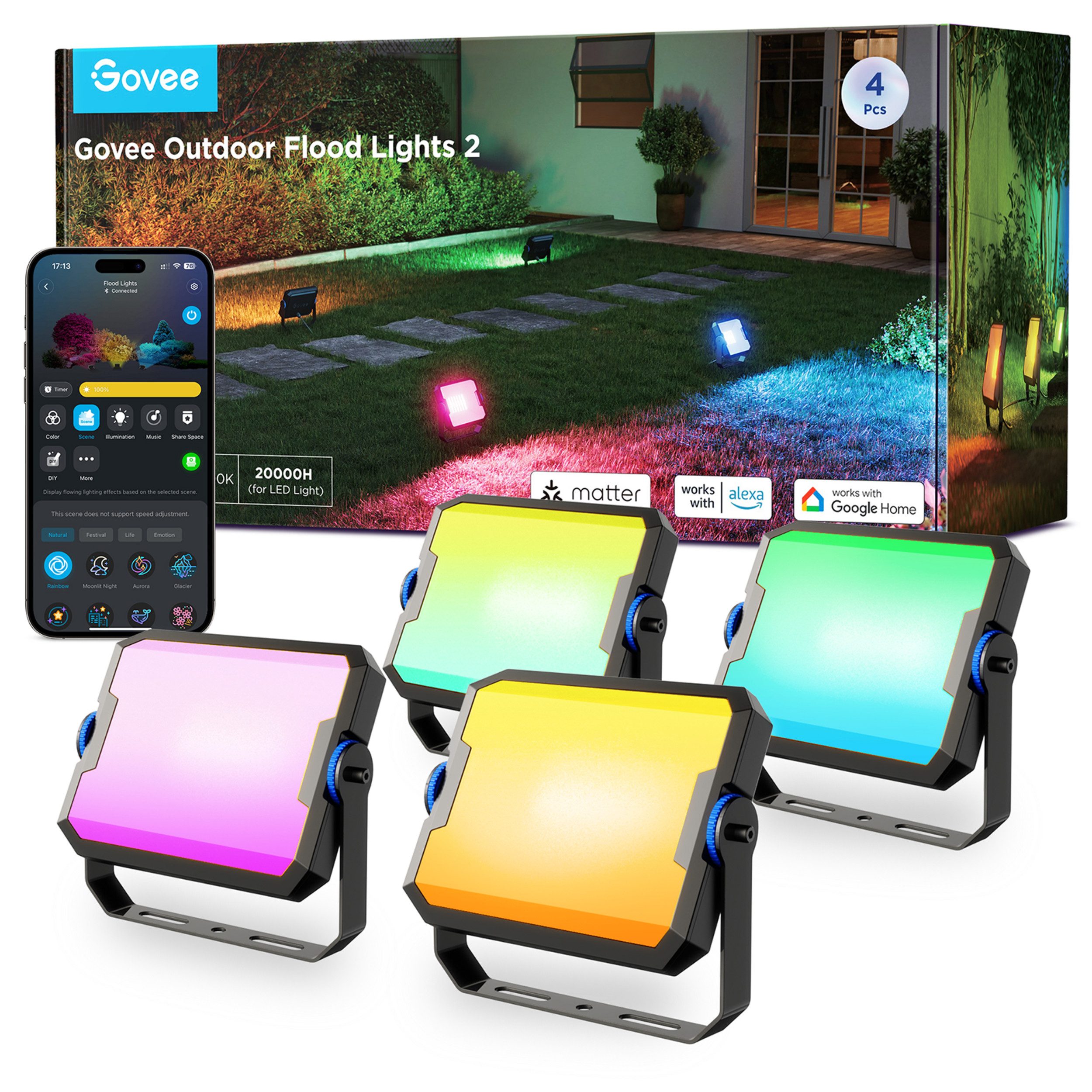 Govee Govee Außenstrahler Smarte Lampe