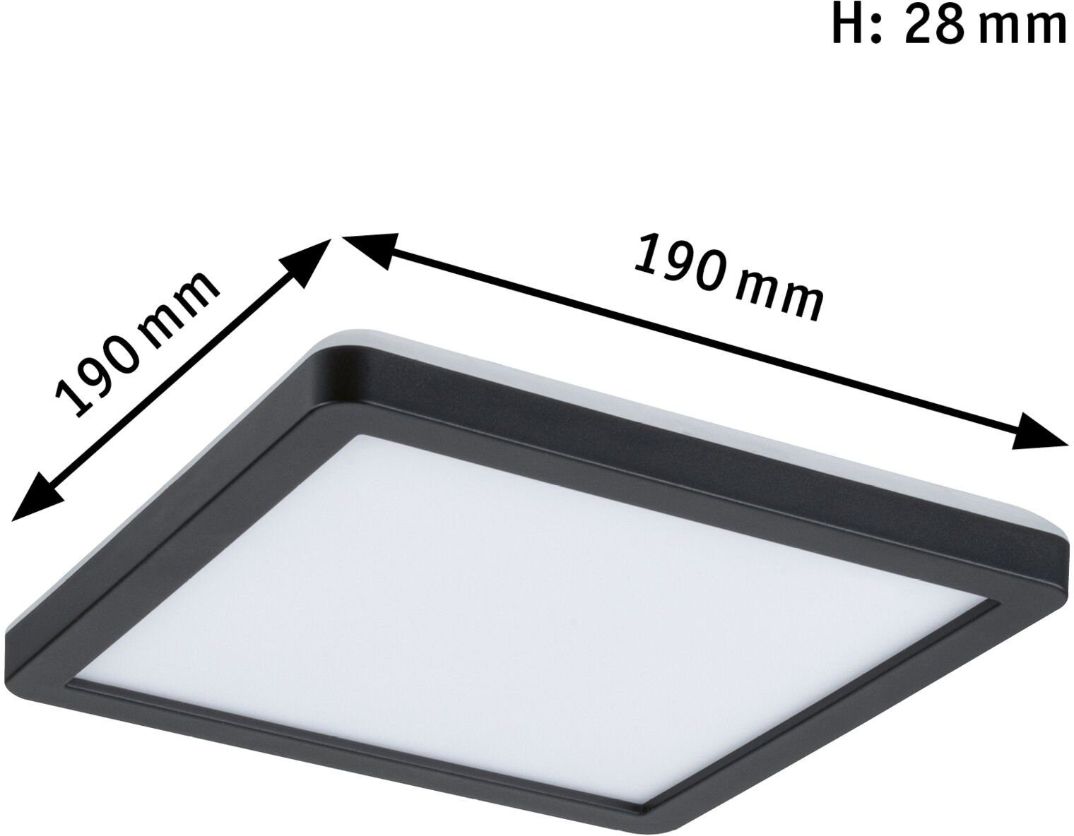 fest LED LED Panel Atria integriert, Paulmann Shine, Warmweiß