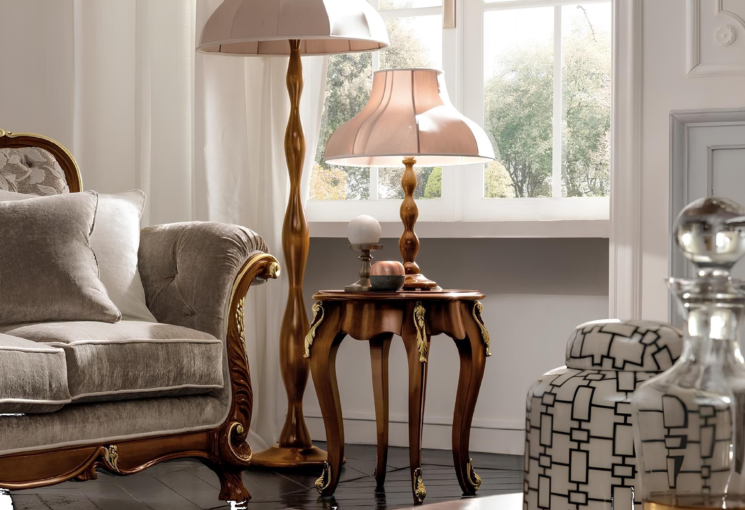 Xlmoebel Beistelltisch Runder Couchtisch im luxuriösen Design für elegantes Wohnen (Beistelltisch, 1-St., Beistelltisch), Hergestellt in Europa