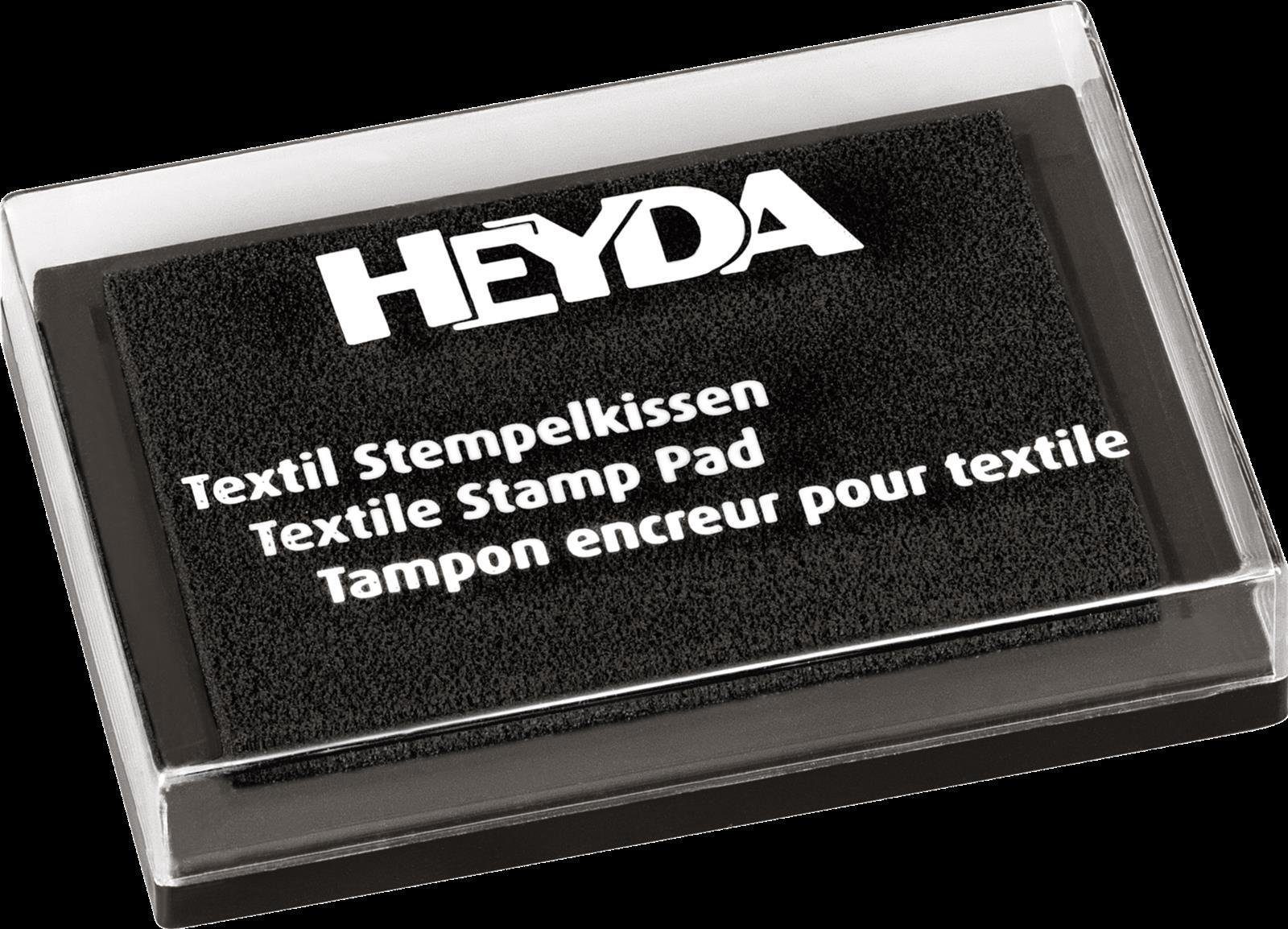 Heyda Heyda 204888590 Stempelkissen Textil, schwarz Stempelkissen