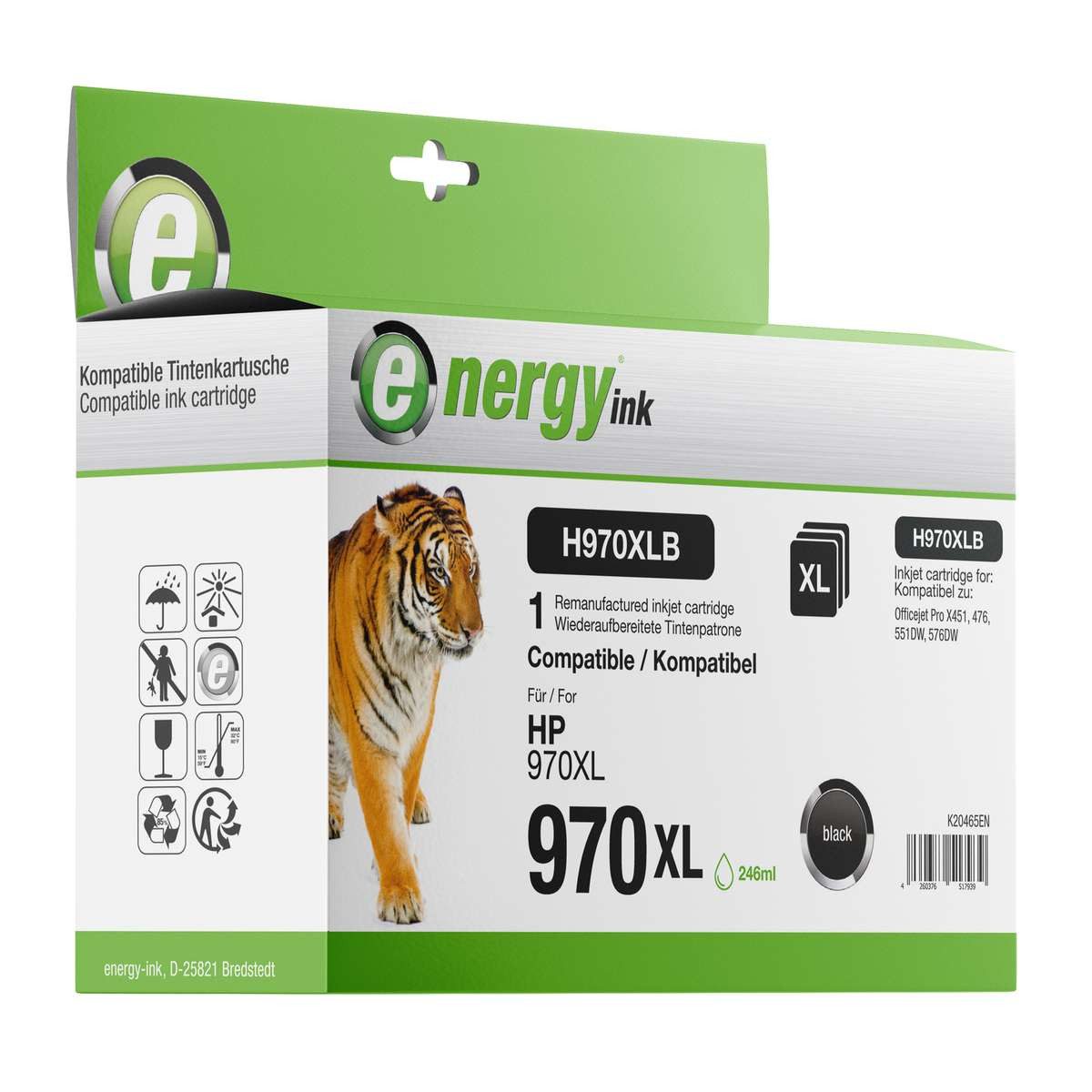 Energy-ink 4er Multipack kompatibel HP 970XL und HP 971XL Tintenpatrone (kompatibel, mehrfarbig)