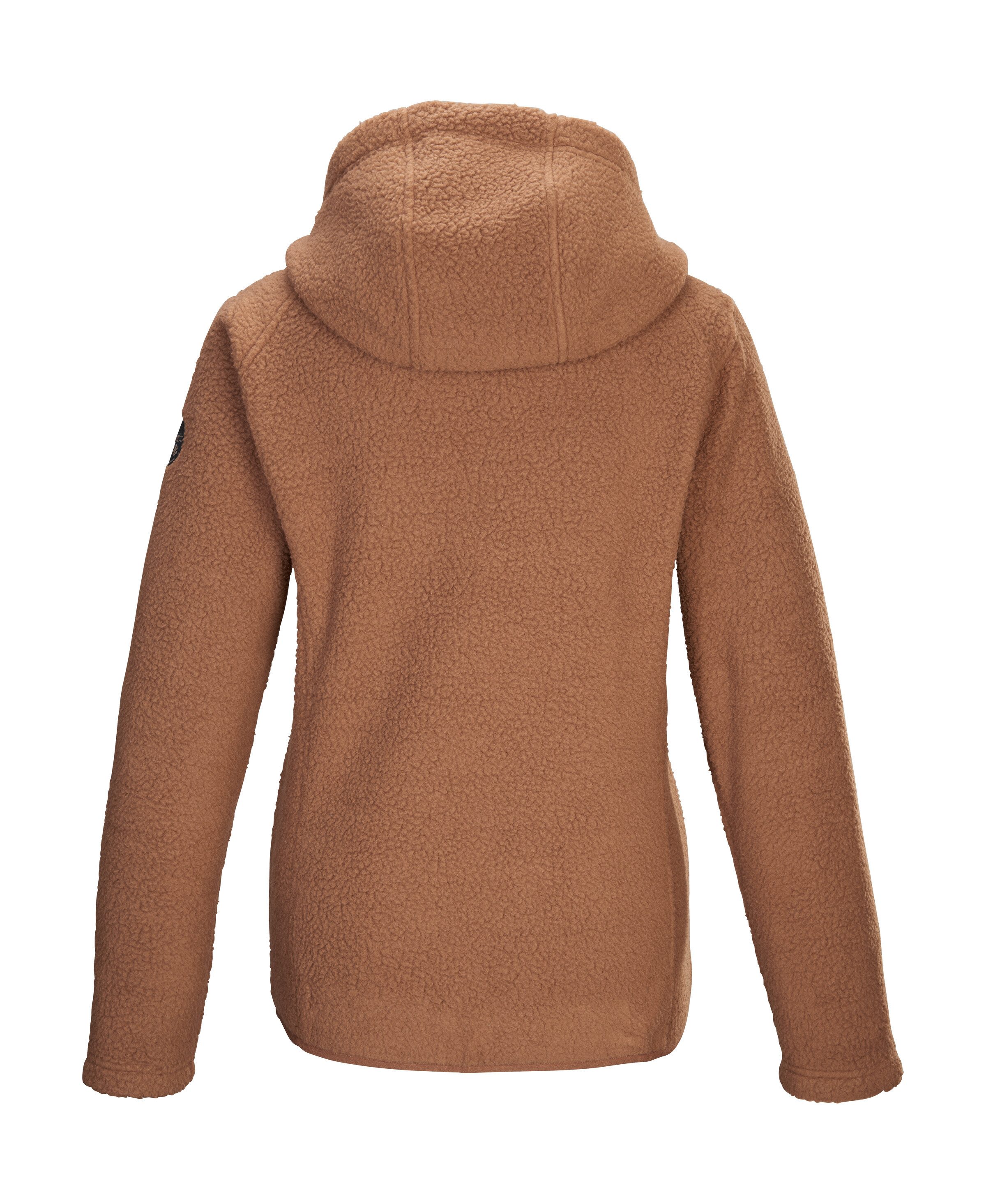 Killtec Fleecejacke KSW 108 WMN FLC JCKT Fleecejacke in Hybridoptik, regulierbare Kapuze, Kinnschutz