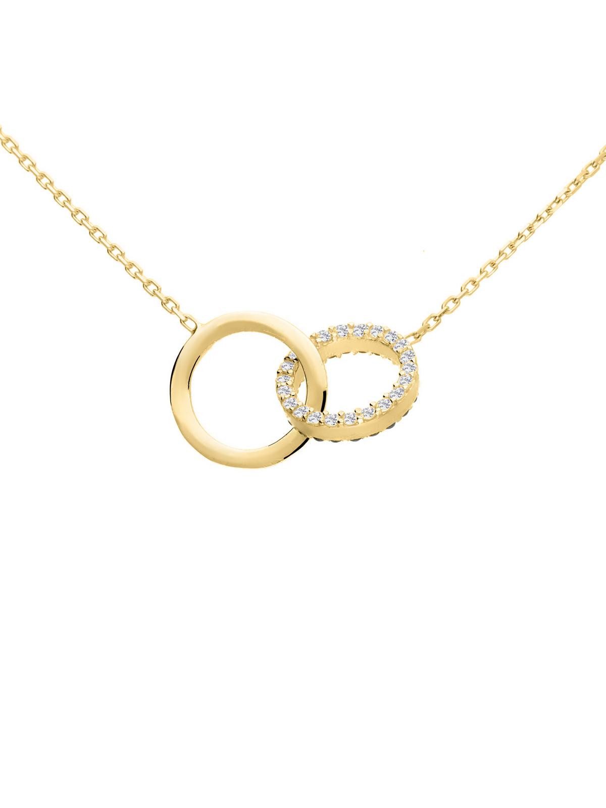 Kette mit Anhänger Damen Halskette Gold 333 Zirkonia Damenkette Goldkette Ringe - Dajana