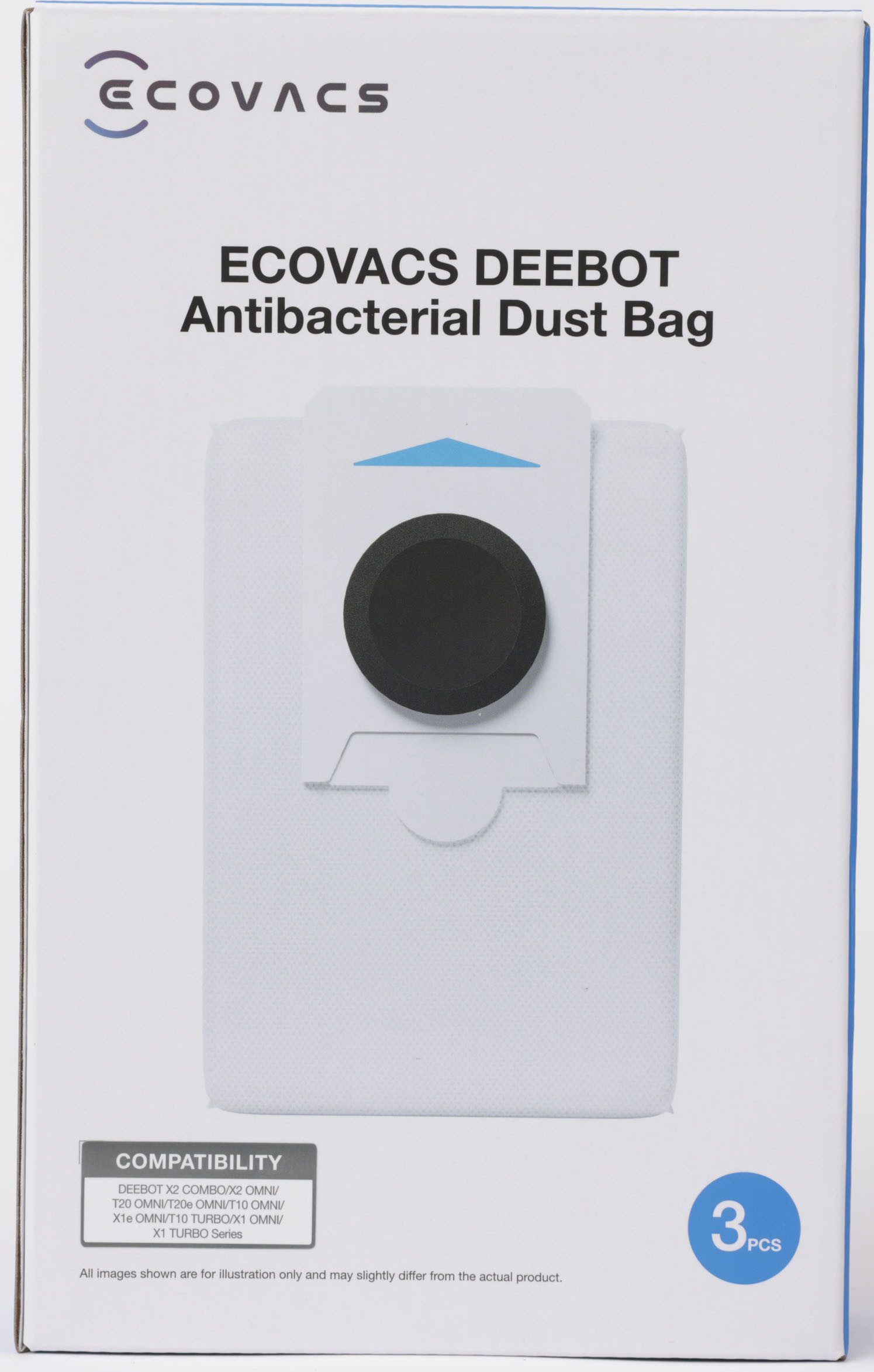 ECOVACS Staubsaugerbeutel DDB030028, passend für ECOVACS, 3 St., antibakteriell