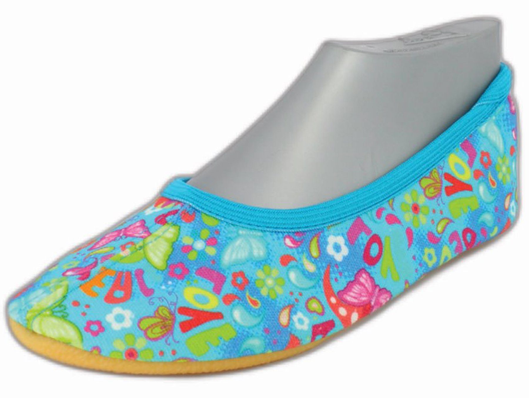 Beck Schläppchen Spring Gymnastikschuh (Handgenäht in Erlenbach) rutschfeste Sohle aus Naturkautschuk