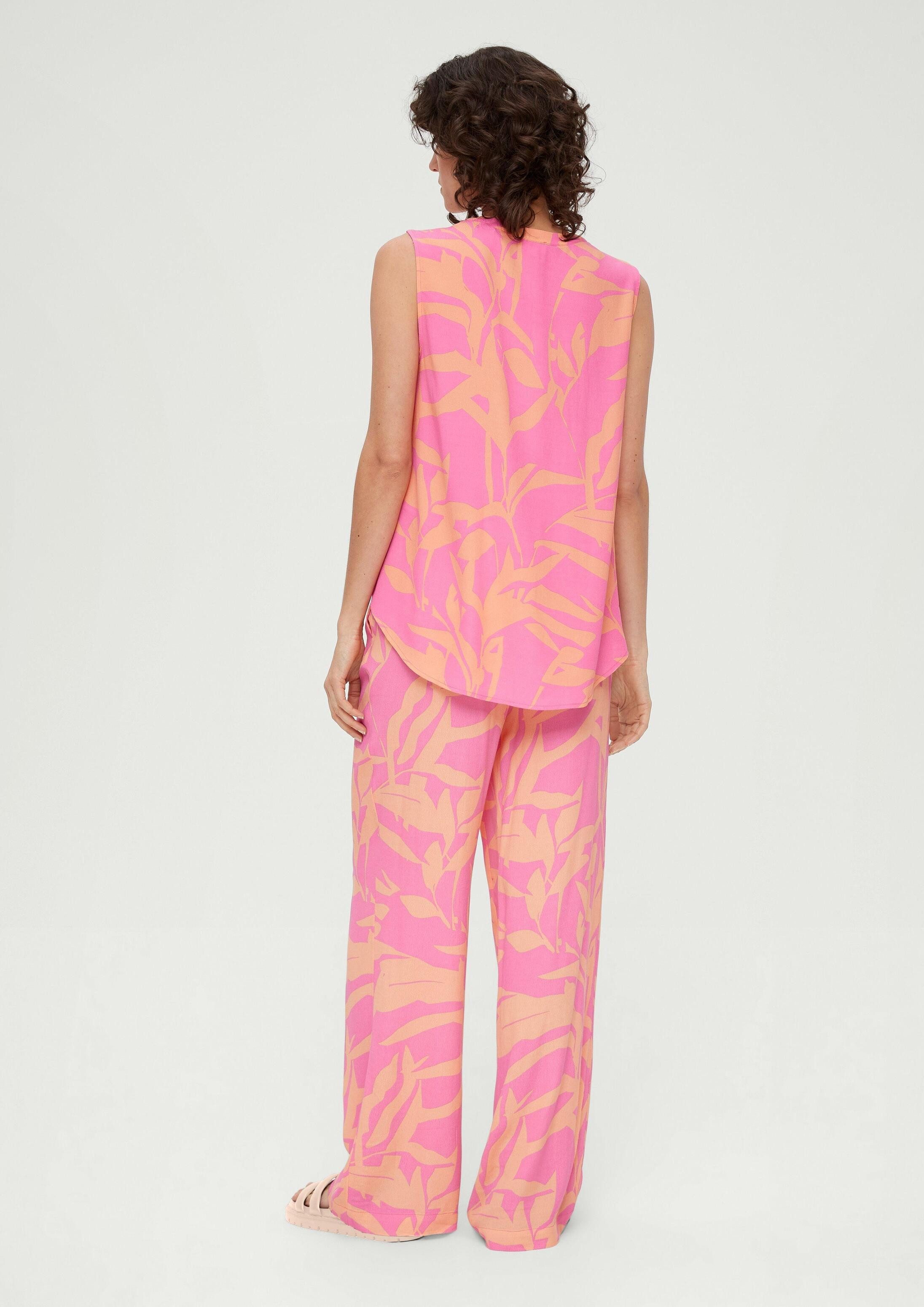 s.Oliver Blusentop Bluse Viskosebluse mit Crêpestruktur
