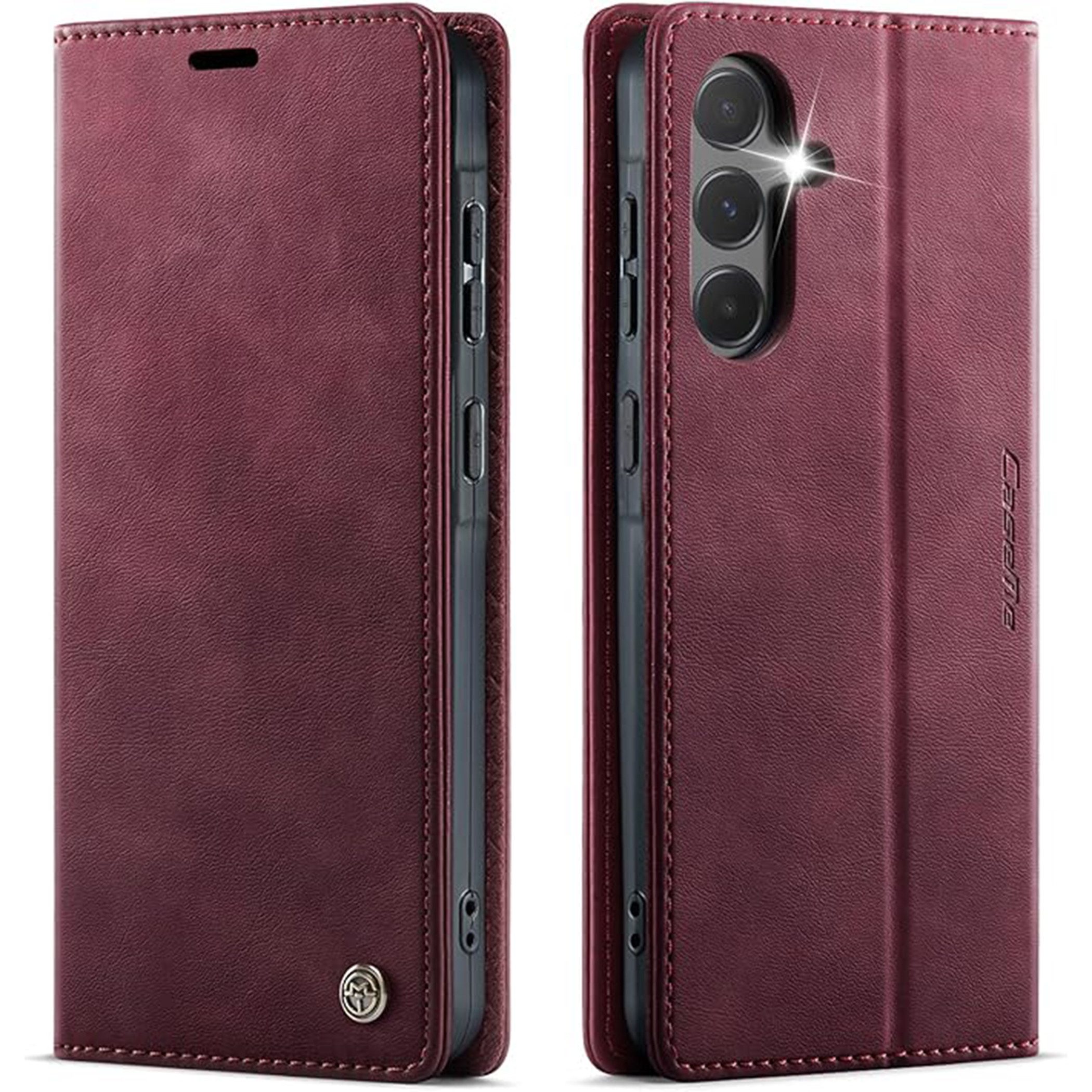 Wörleonline Handyhülle Schutzhülle für Samsung Galaxy, A56 5G Hülle mit zwei RFID-geschützten Kartenfächern, Klapphülle