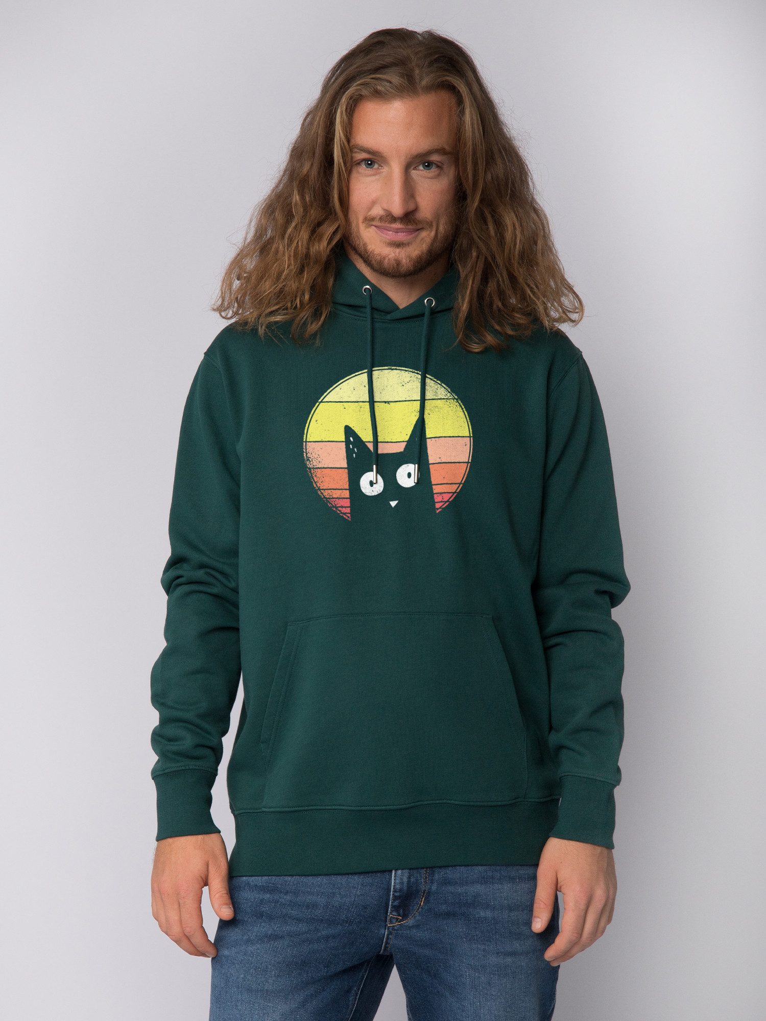 Hoodie Sunset Cat