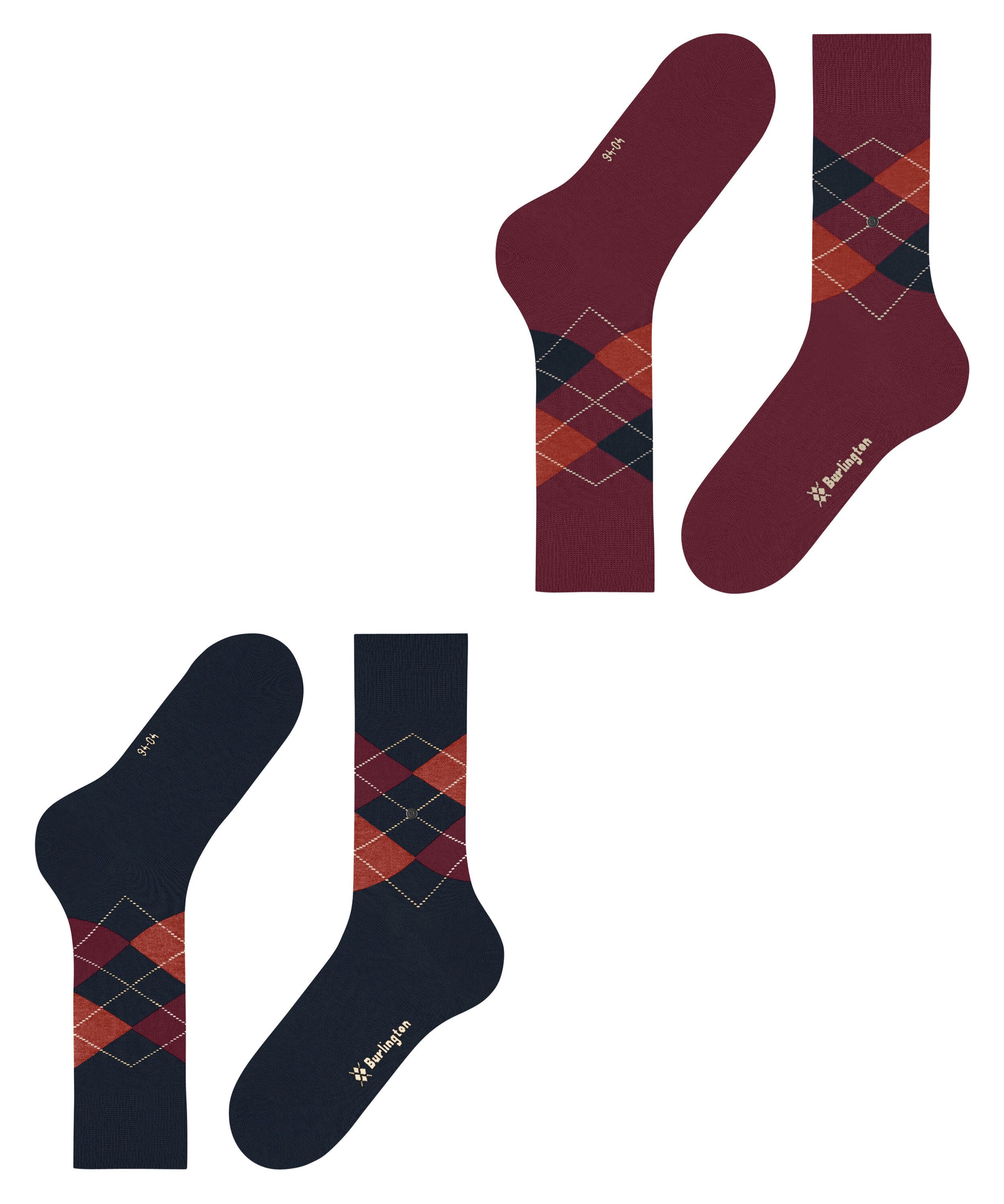 Burlington Socken Burlington Everyday Argyle Herren (2-Paar) – Bild 5 von 5