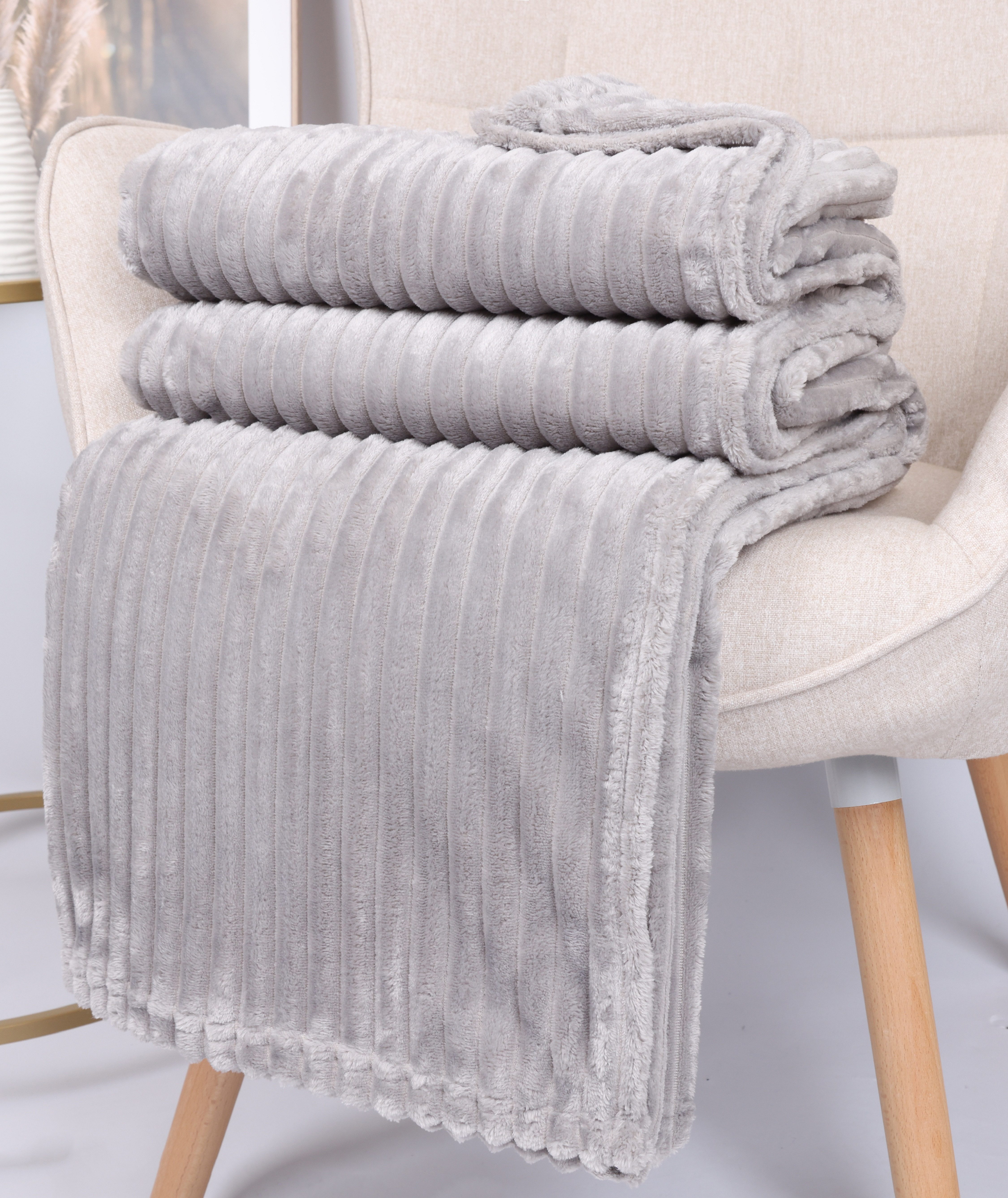 Wohndecke Betz Wohndecke BARI Kuscheldecke Flauschig Cord-Flanell XXL 150x2 günstig online kaufen
