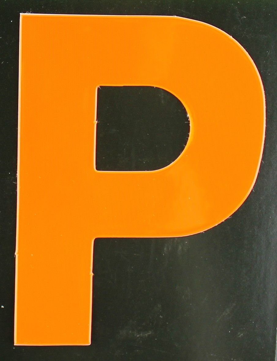Aco Hausnummer Conacord Reflektierender Klebebuchstabe P orange P