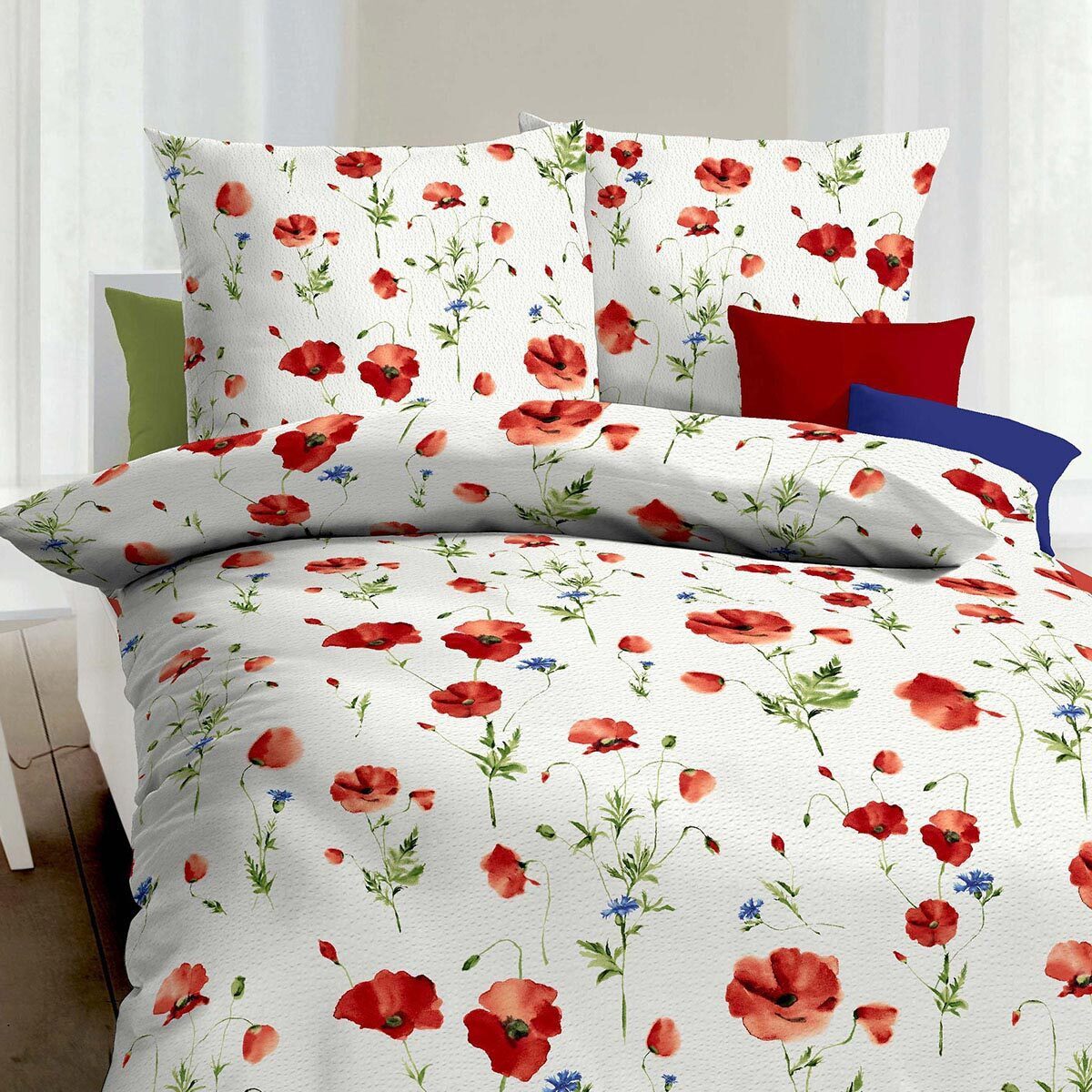 Kaeppel Bettwäsche Sommermohn, Seersucker, 2 teilig, günstig online kaufen